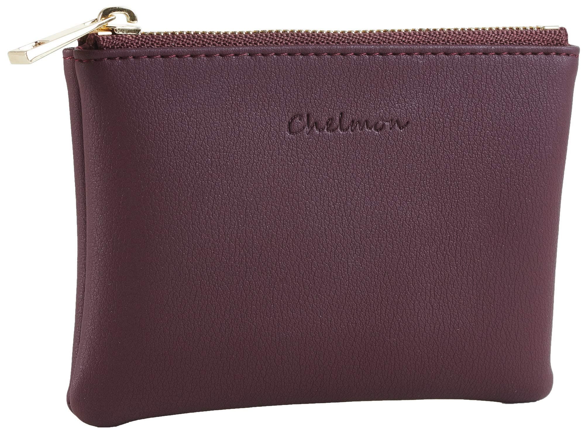 ChelmonVegan Leather Coin Purse Pouch Change Purse With Zipper For Men Women