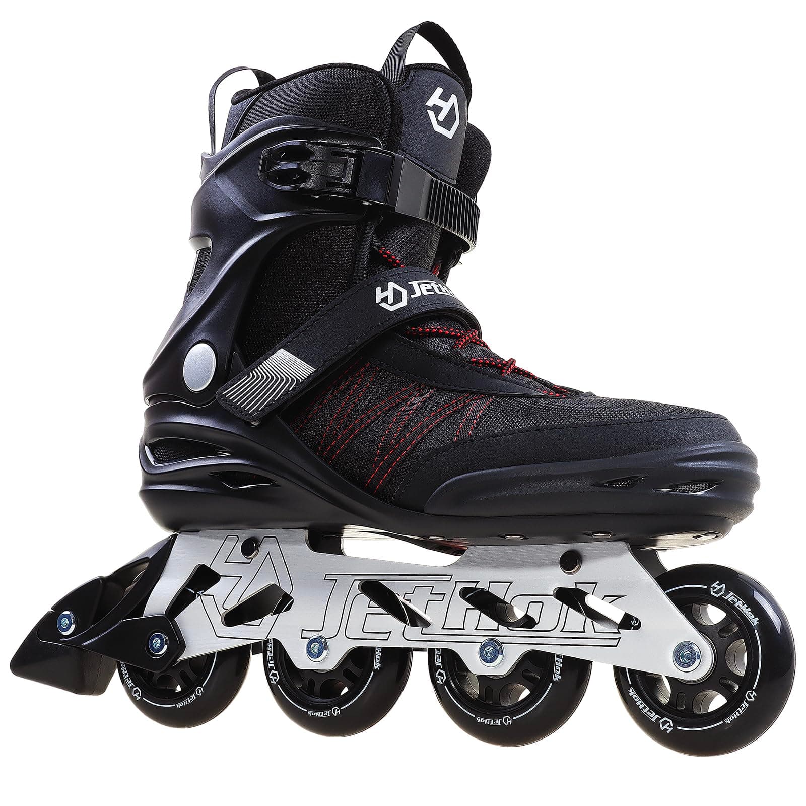 Inline Skates Advantage Pro Women’s and Men's Adult Fitness Inline Skate, Professional Aluminum Inline Rollerskates Outdoor (Black and Red, Size 7-11)