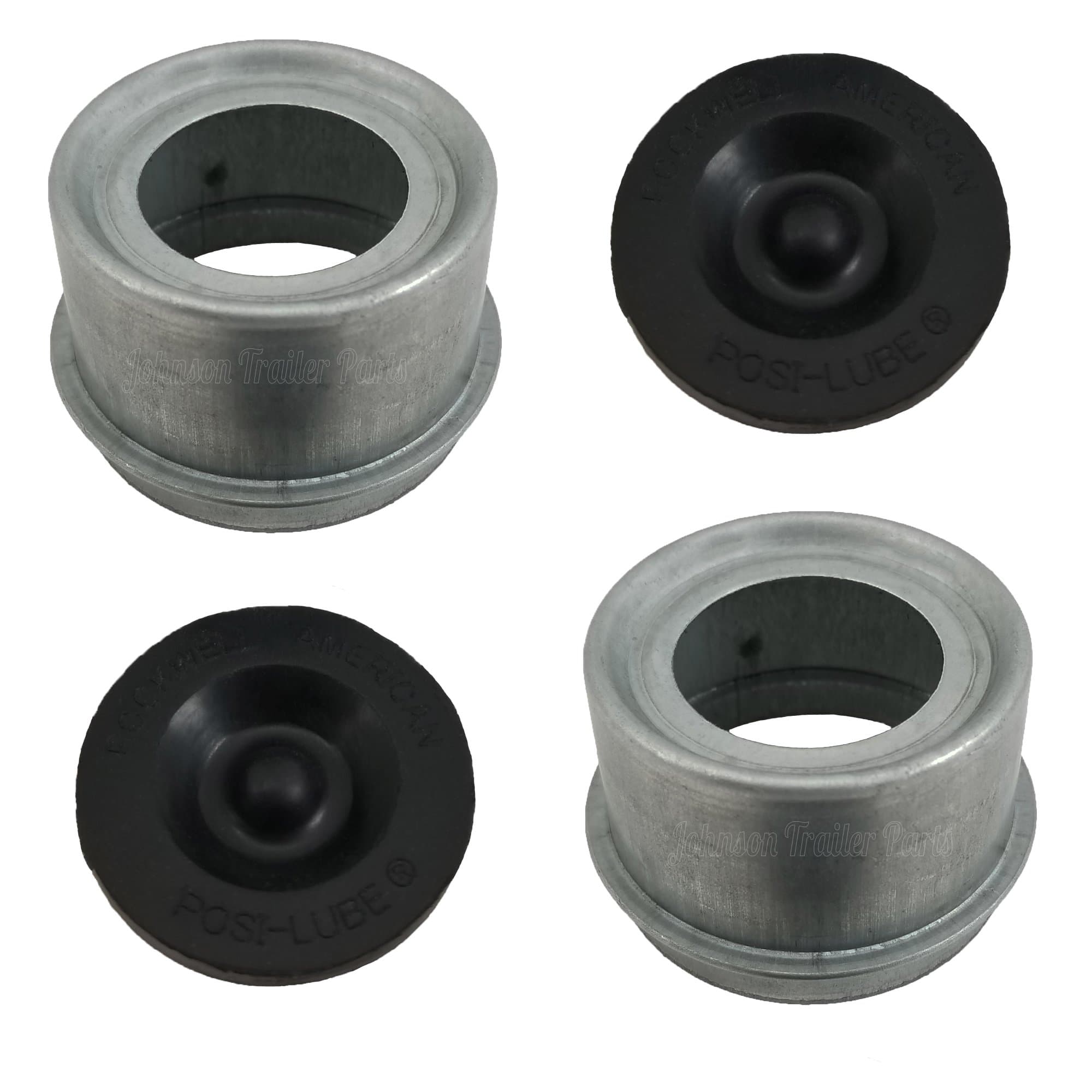 Rockwell American Posi-Lube Grease Cap Set - Fits Most 7,000 Axles - 2.717" OD - Galvanized