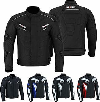 PROFIRST Motorbike Men’s Riding Jacket Motorcycle Jacket for Men Waterproof Jacket CE Armored Protection Black X-Large