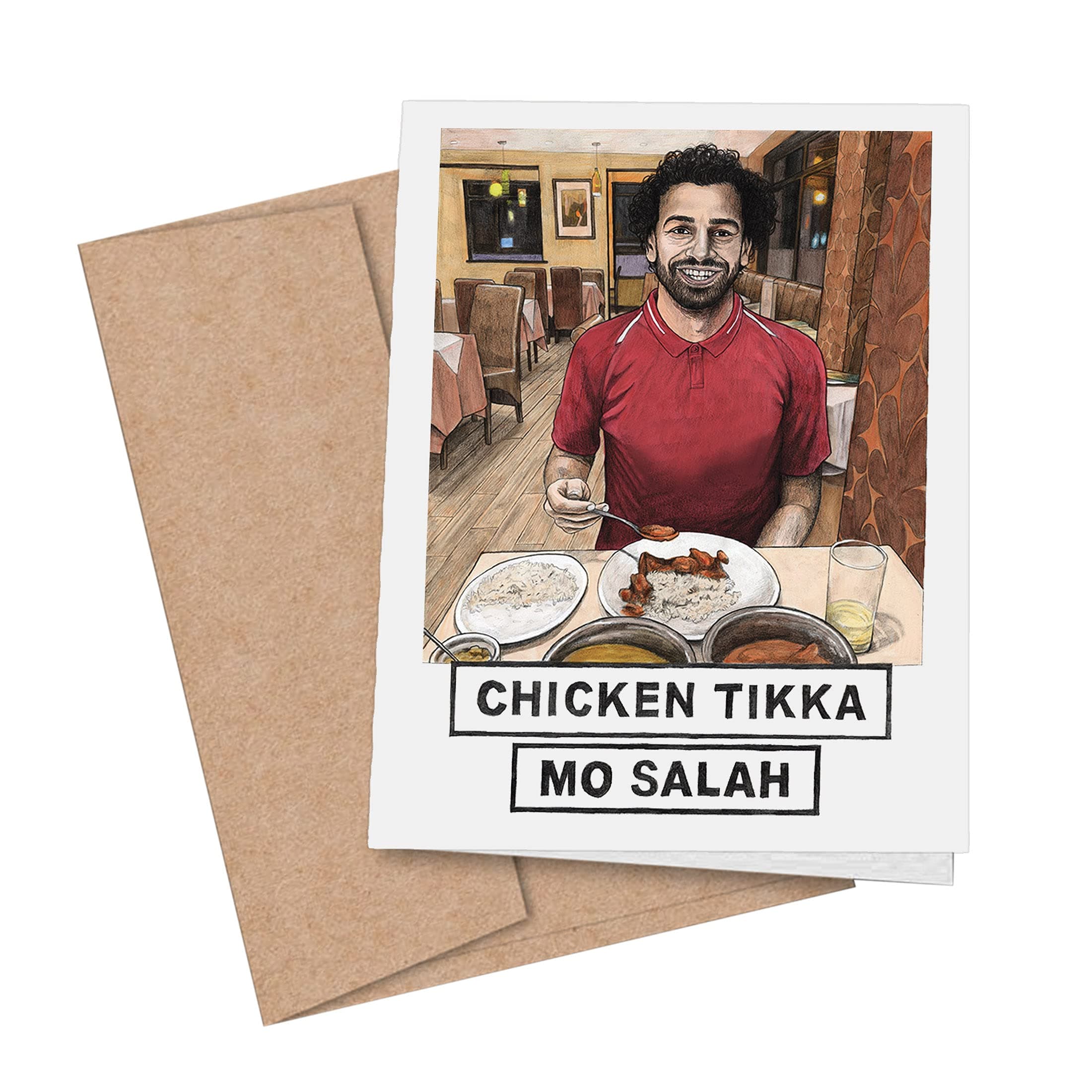 Chicken Tikka Mo Salah Pun Card, Greeting Card For Birthday, Anniversary