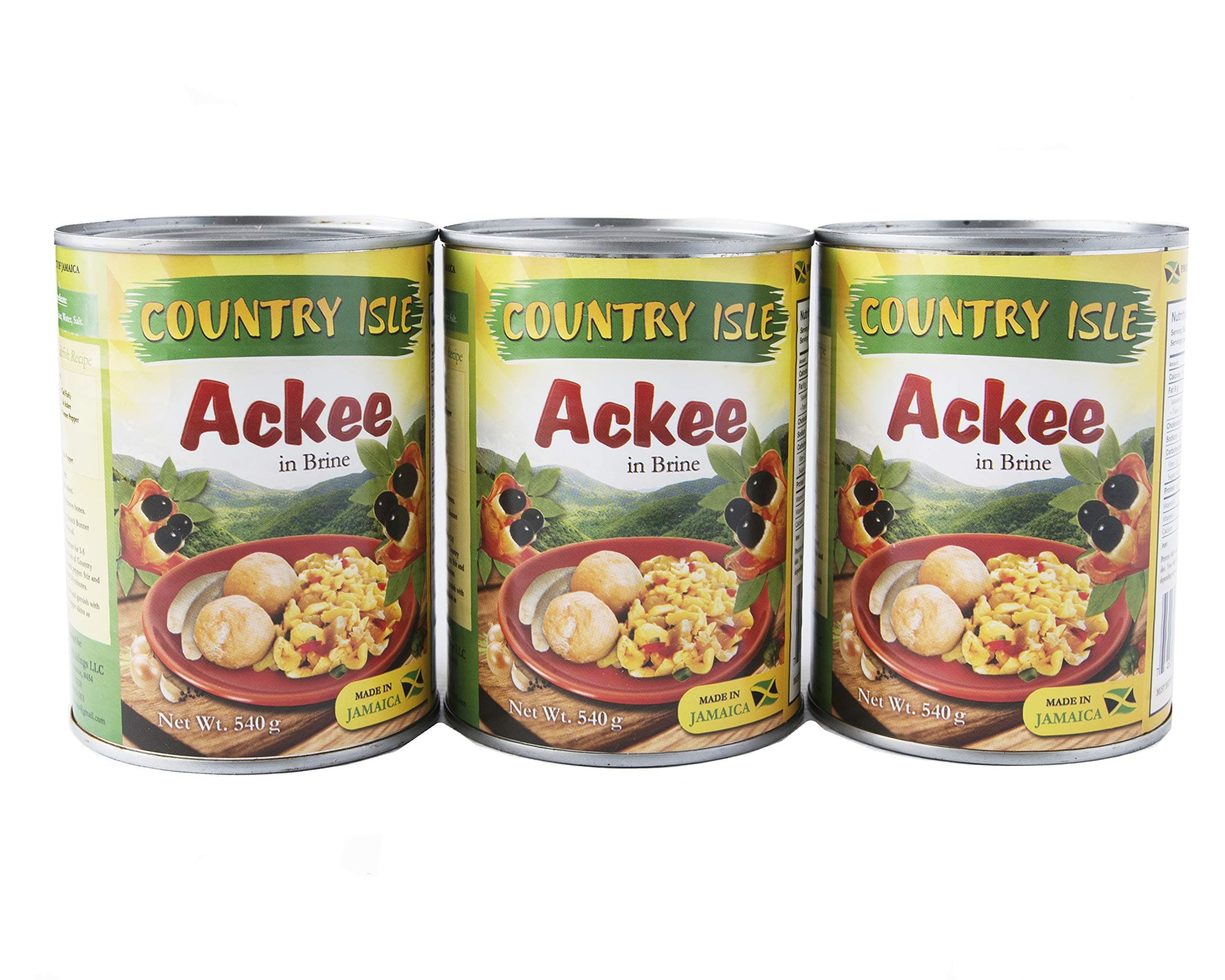 Country Isle Jamaican Ackee in the Can, Perfect with Saltfish and Breadfruit, Tree Fresh (3 cans)