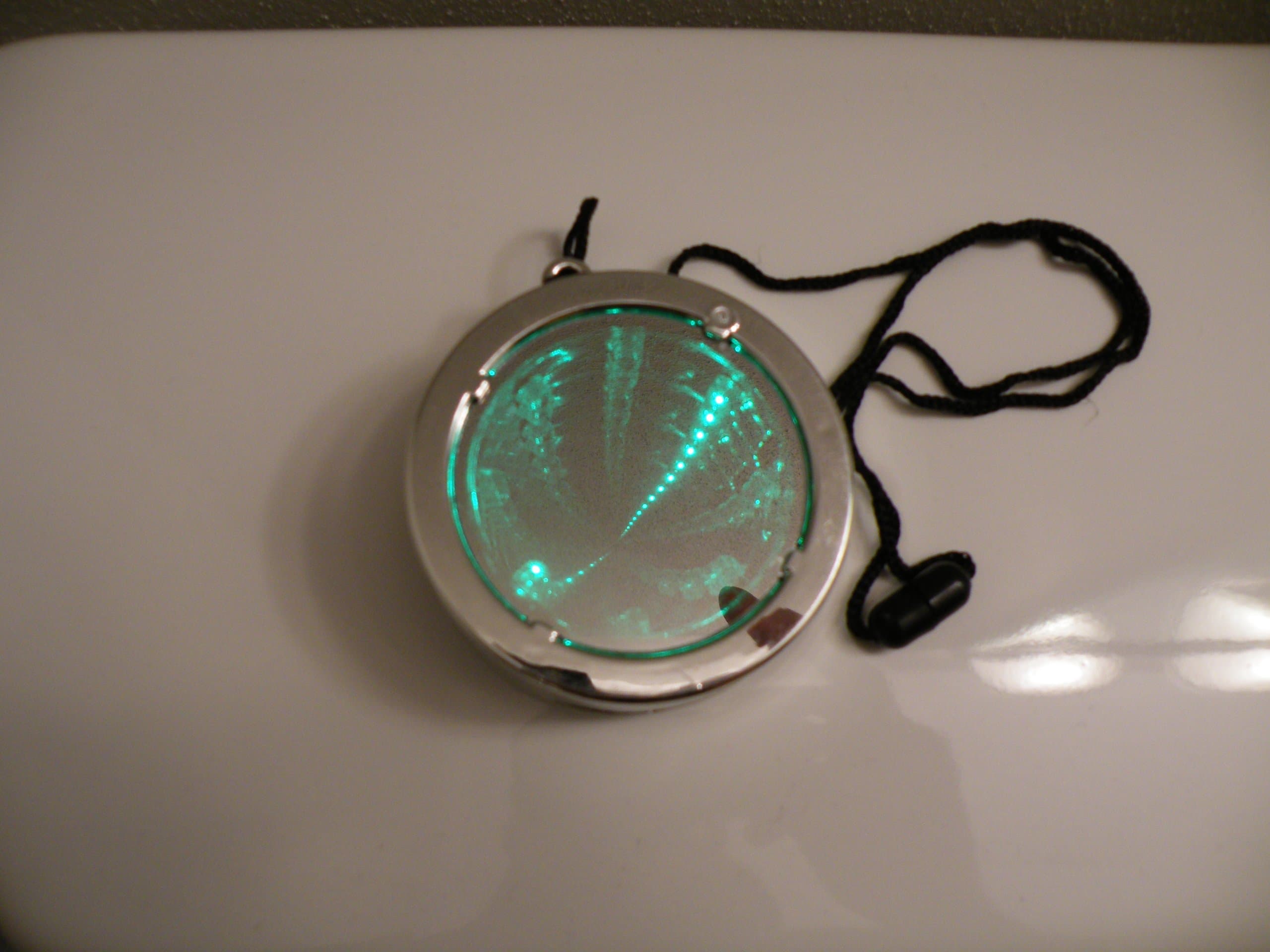 Flashing LED Strobe Infinity Tunnel Necklace Pendant - 6 Modes RGB