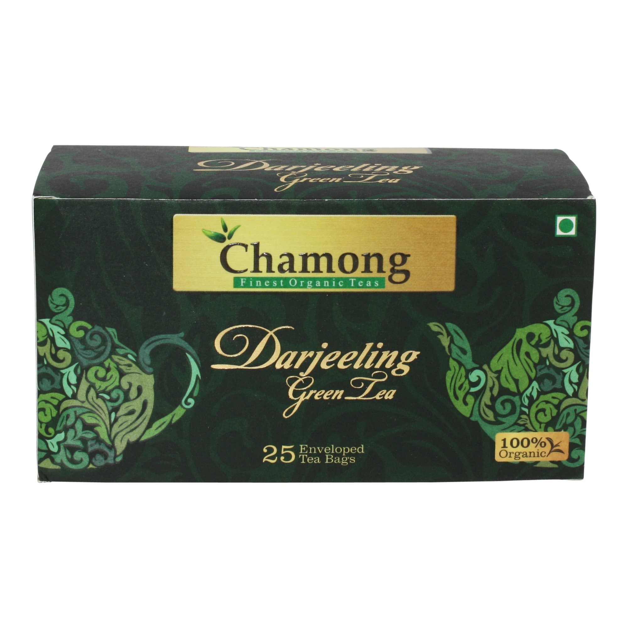 Chamong Organic Darjeeling Green Tea, 25 Count (Pack of 6)