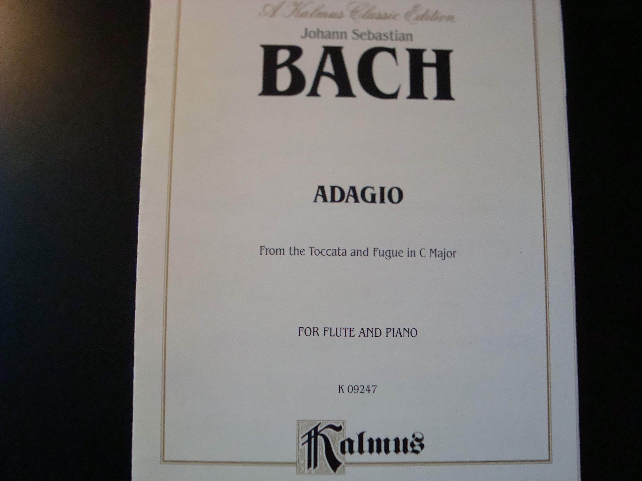 Bach Adagio Fr.Tocc. and Fug.Fl (Kalmus Edition)