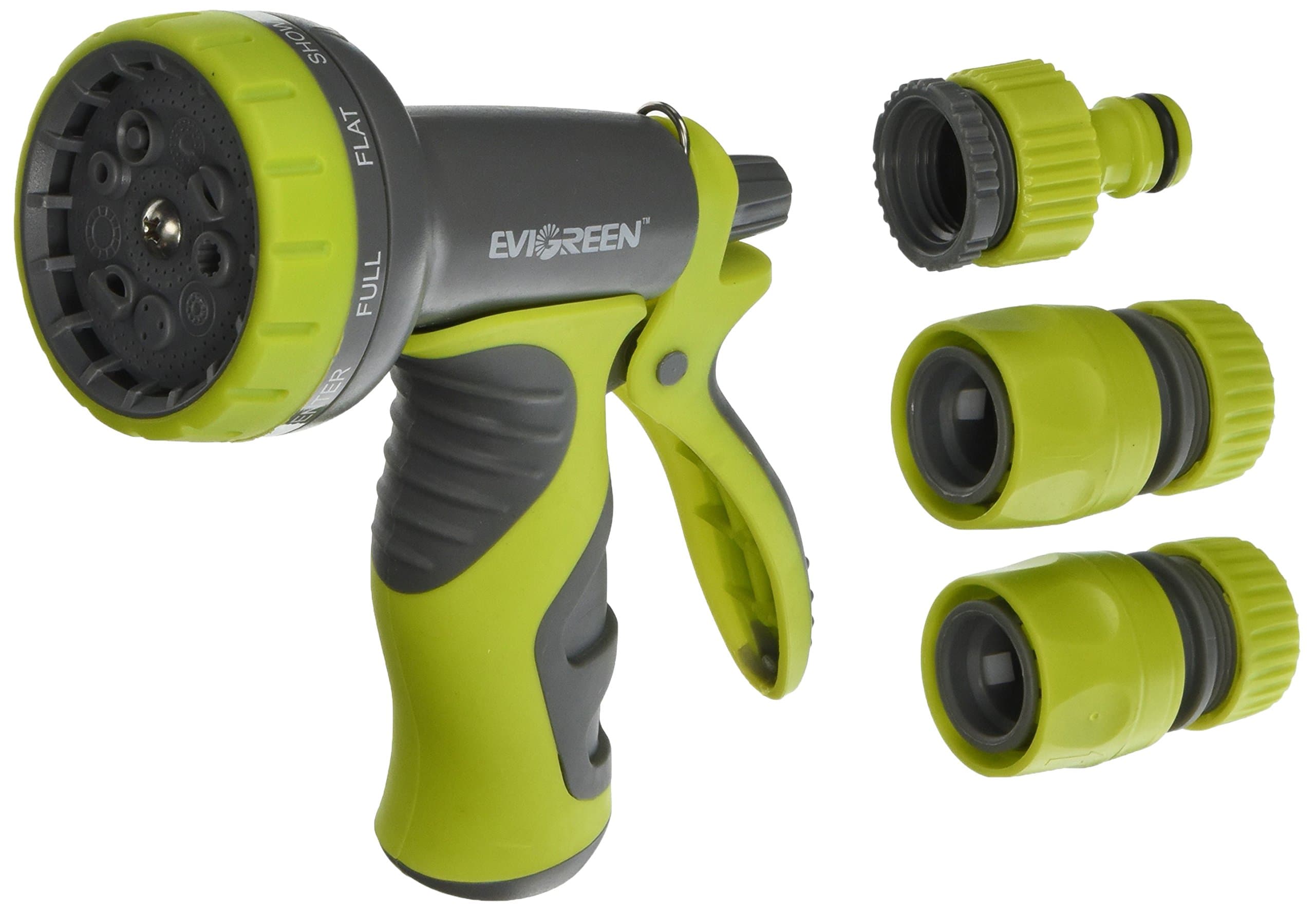 9 Pattern Heavy Duty High Pressure Garden Hose Nozzle Rubber Pistol Grip for Gardening and Car Washing (Spray Gun)