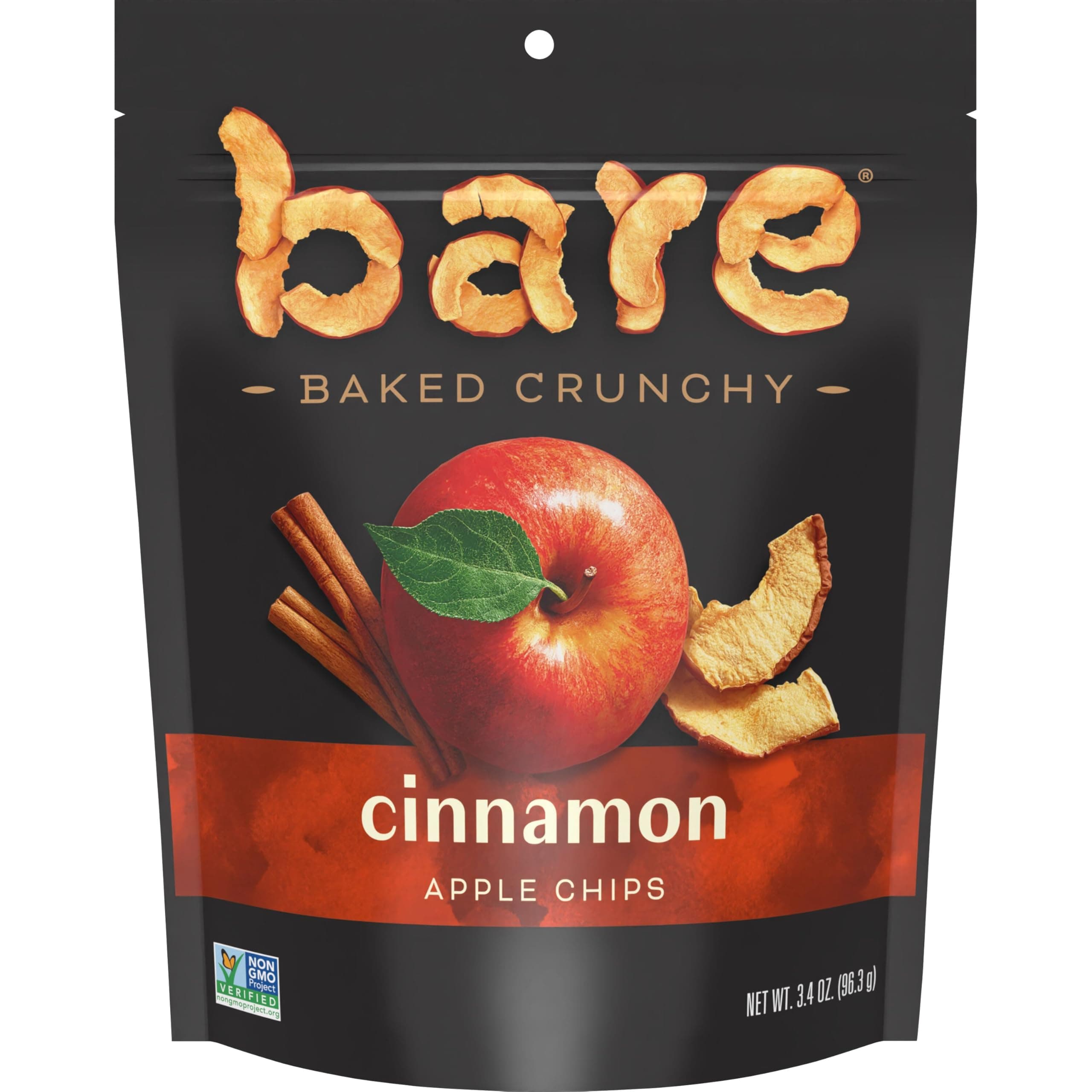 Bare Chips de manzana al horno, canela, bolsa de 3.4 oz
