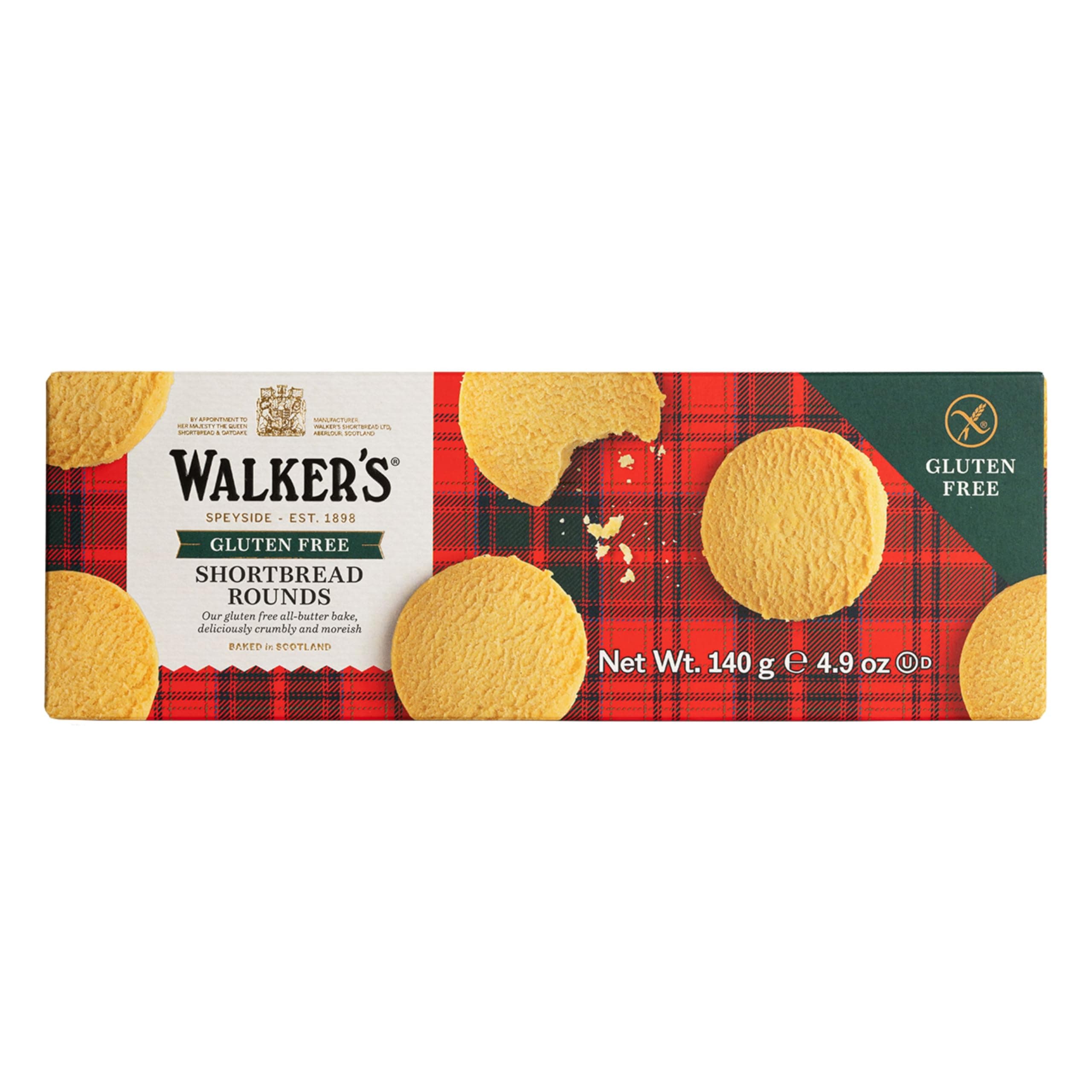 Walkers GF All-Butter Shortbread Rounds 140g