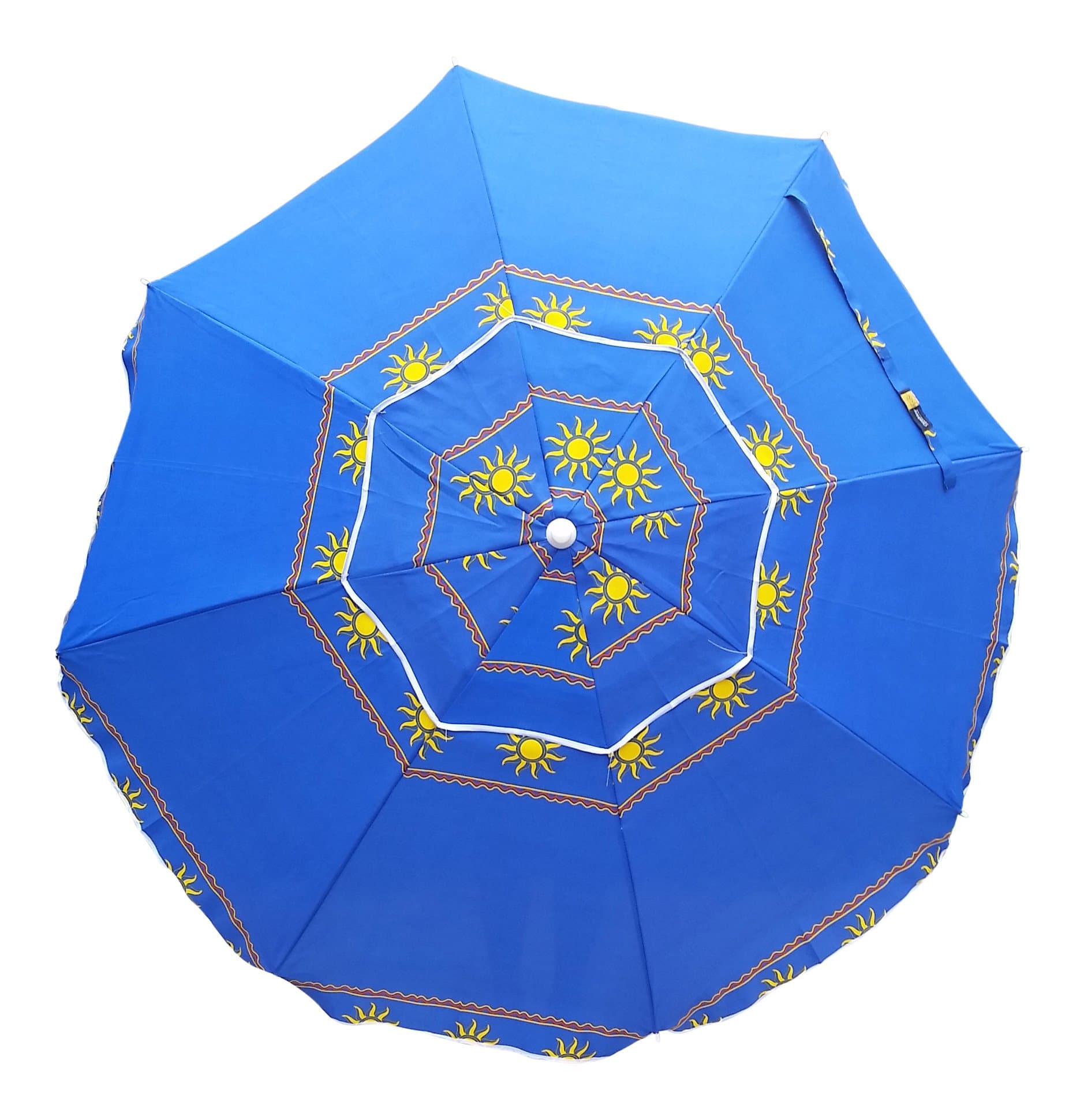 CLOUDNINE 6 FT Travel Beach Umbrella Double Canopy Wind Buster (Blue Sun)