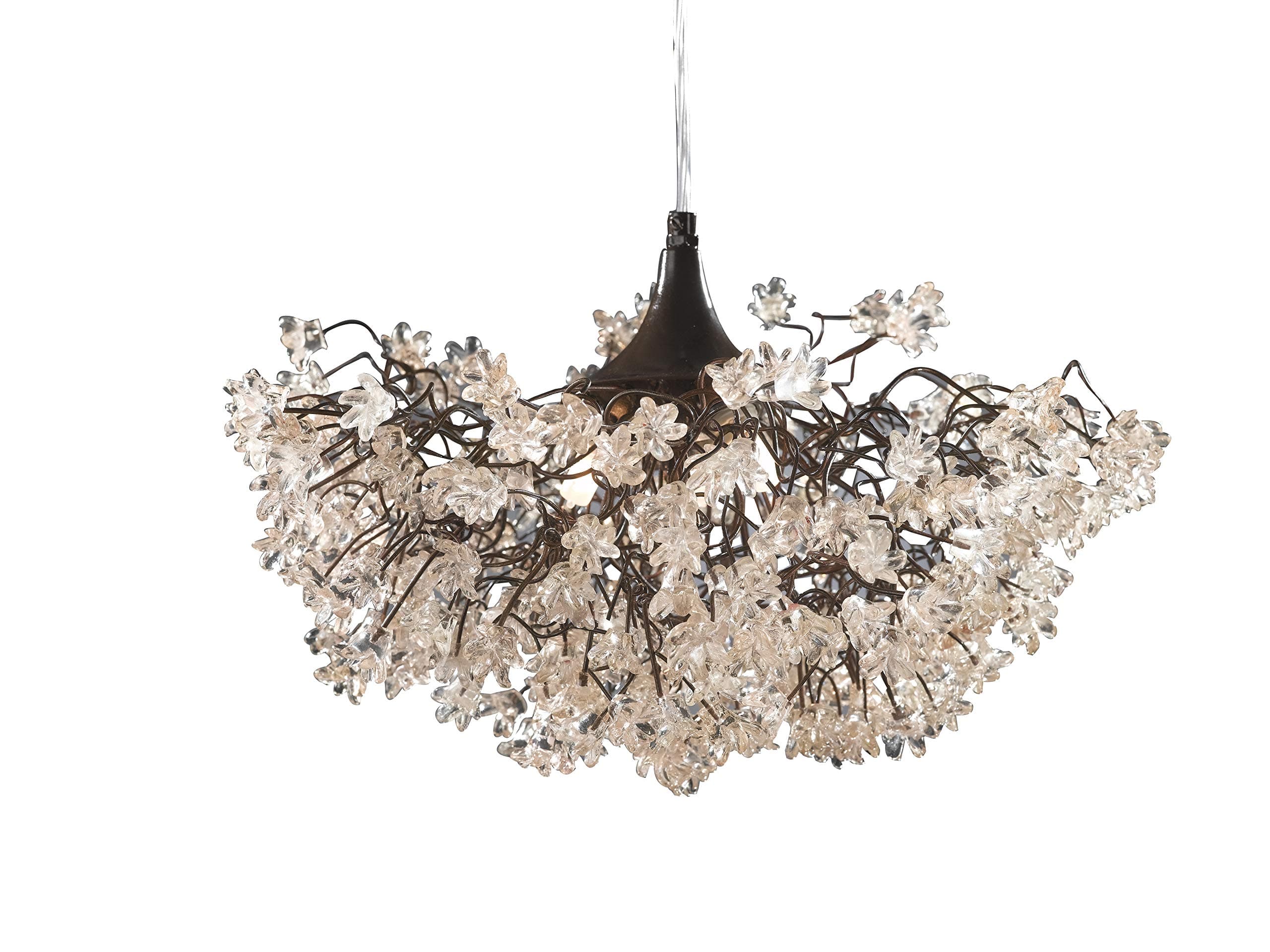 Chandeliers -Transparent Flower Ceiling Lights - Light fixtures for The Dining Room - Bedroom Lighting -Living Room Lighting - Kitchen Pendant Lightshades