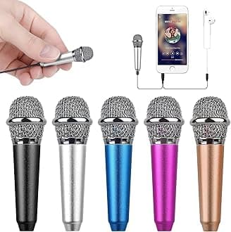 UniwitMini Portable Vocal/Instrument Microphone For Mobile phone laptop Notebook iPhone Sumsung Android With Holder Clip - Silver