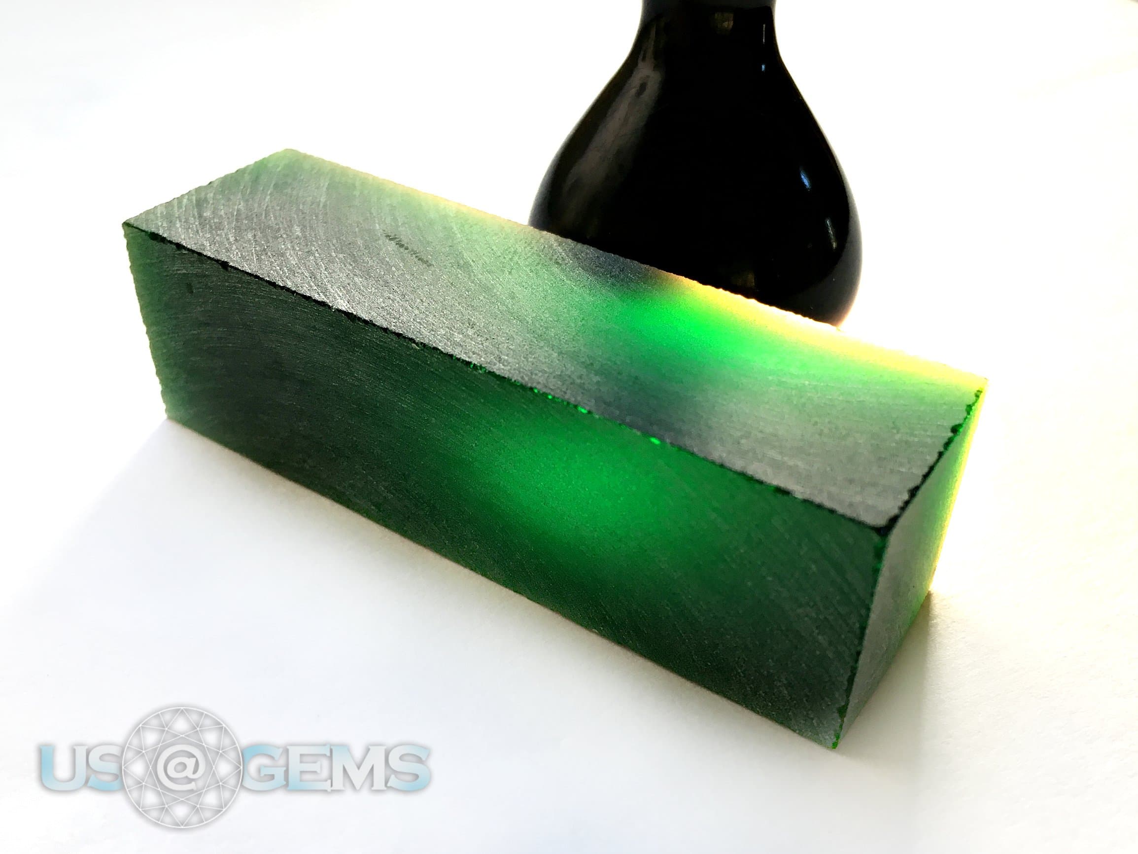 Diopside Dark #153. Rough 90 gr. SIAMITE. Created Gemstone. US@GEMS