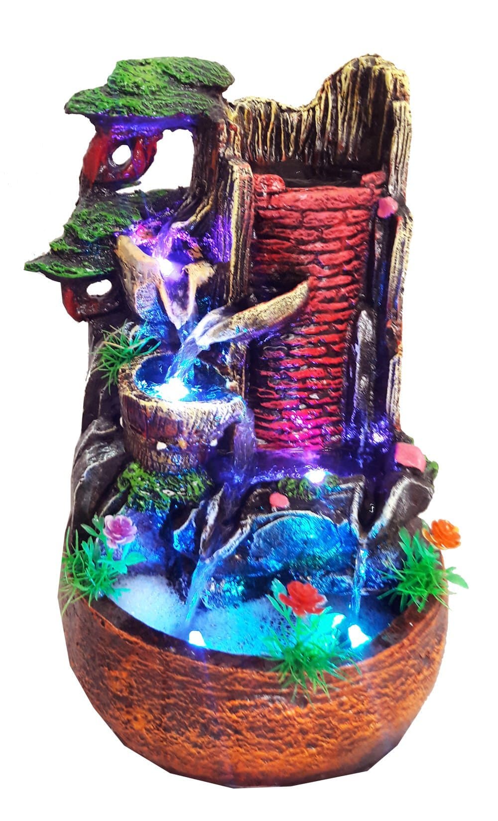 Noman Microfiber Water Fountain (36x 18 x 18 cm, Multicolour)
