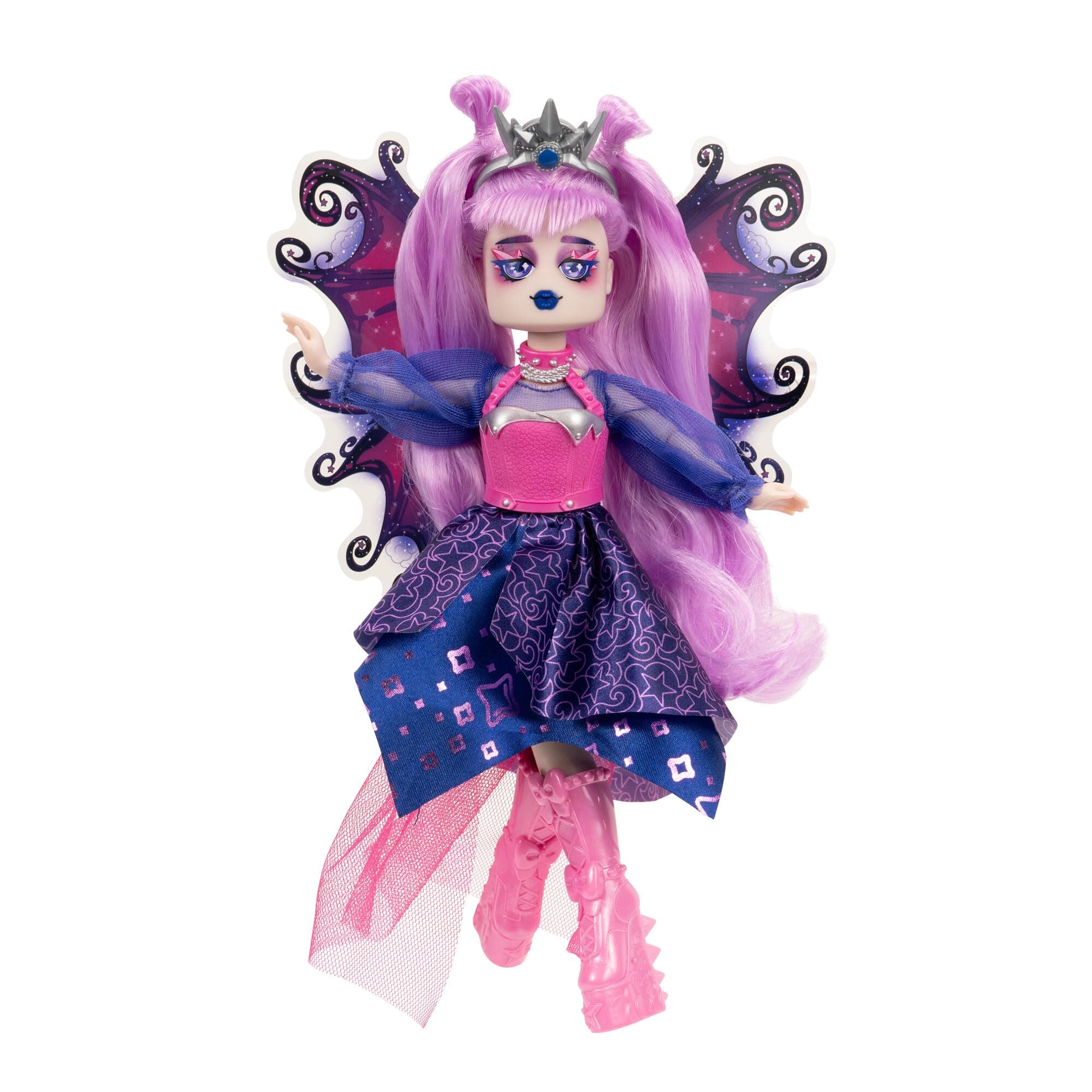 Jazwares Royale High 9" Fashion Doll - Dark Fairy Avrilla Wave 1 Series 1 - Includes Fairy Journal, Comb and Virtual Item Code - Ages 5+