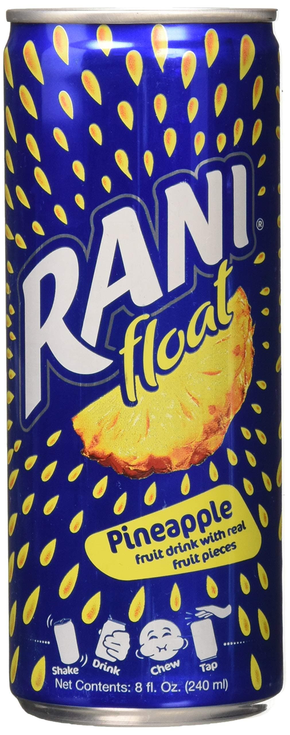 Rani Float Pulp Juice, Pineapple, 240 ML (Pack - 24)