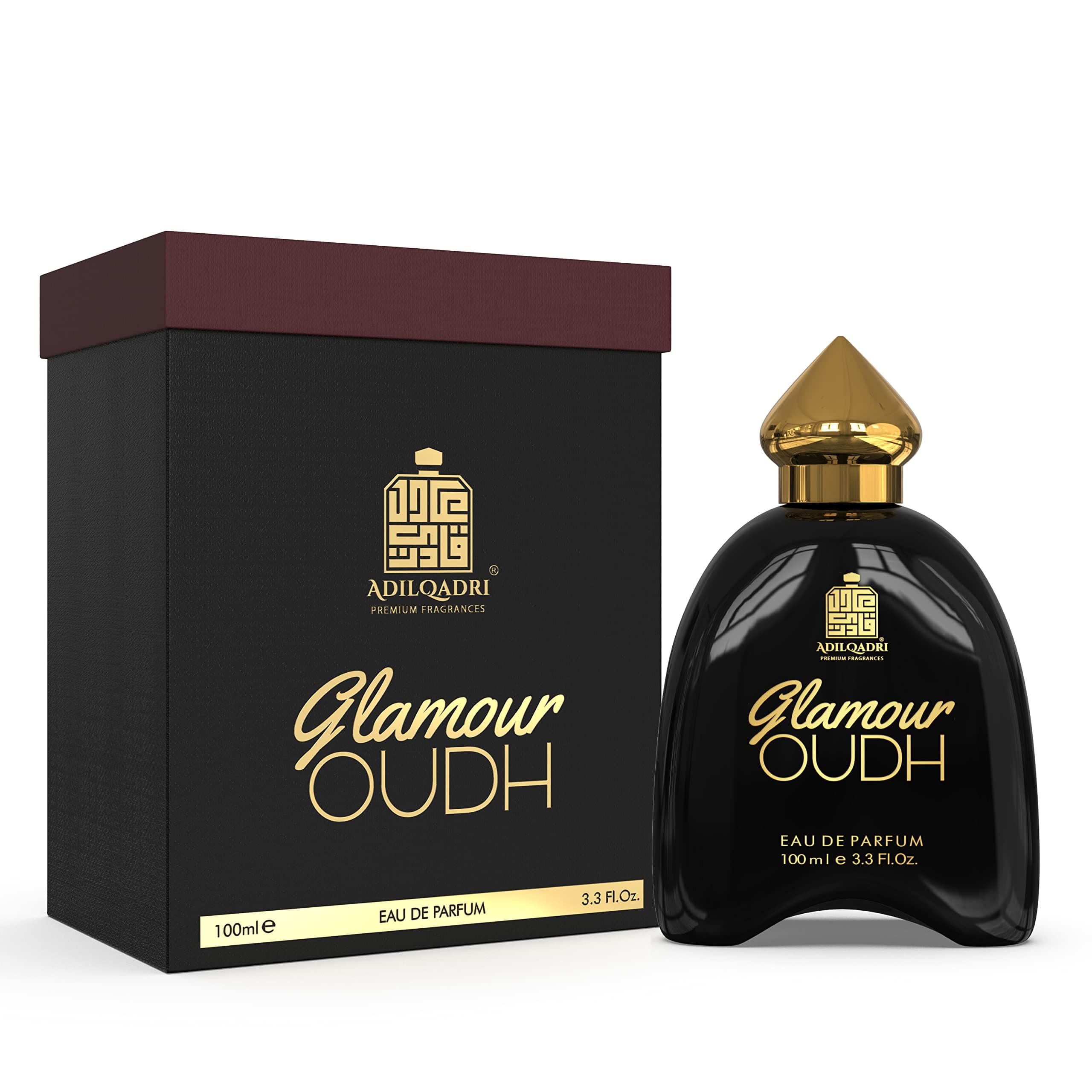 Adilqadri Glamour Oudh Eau De Parfum Woody and Addictive Long Lasting Fragrance Alcohol-free for Men & Women for All Occasions (100 Ml/3.3 Fl Oz)
