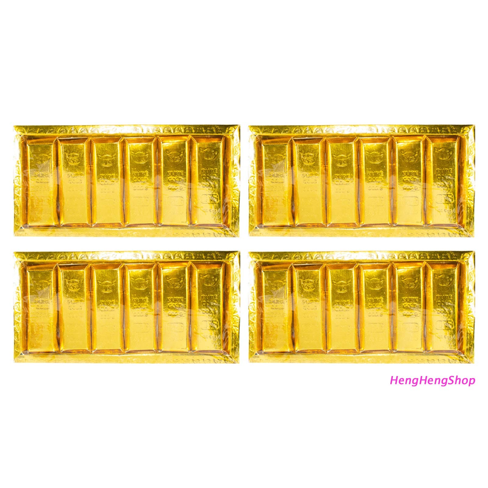 4 Boxes (Total 24 Bars) Chinese Joss Paper Gold Bar Ancestor Money