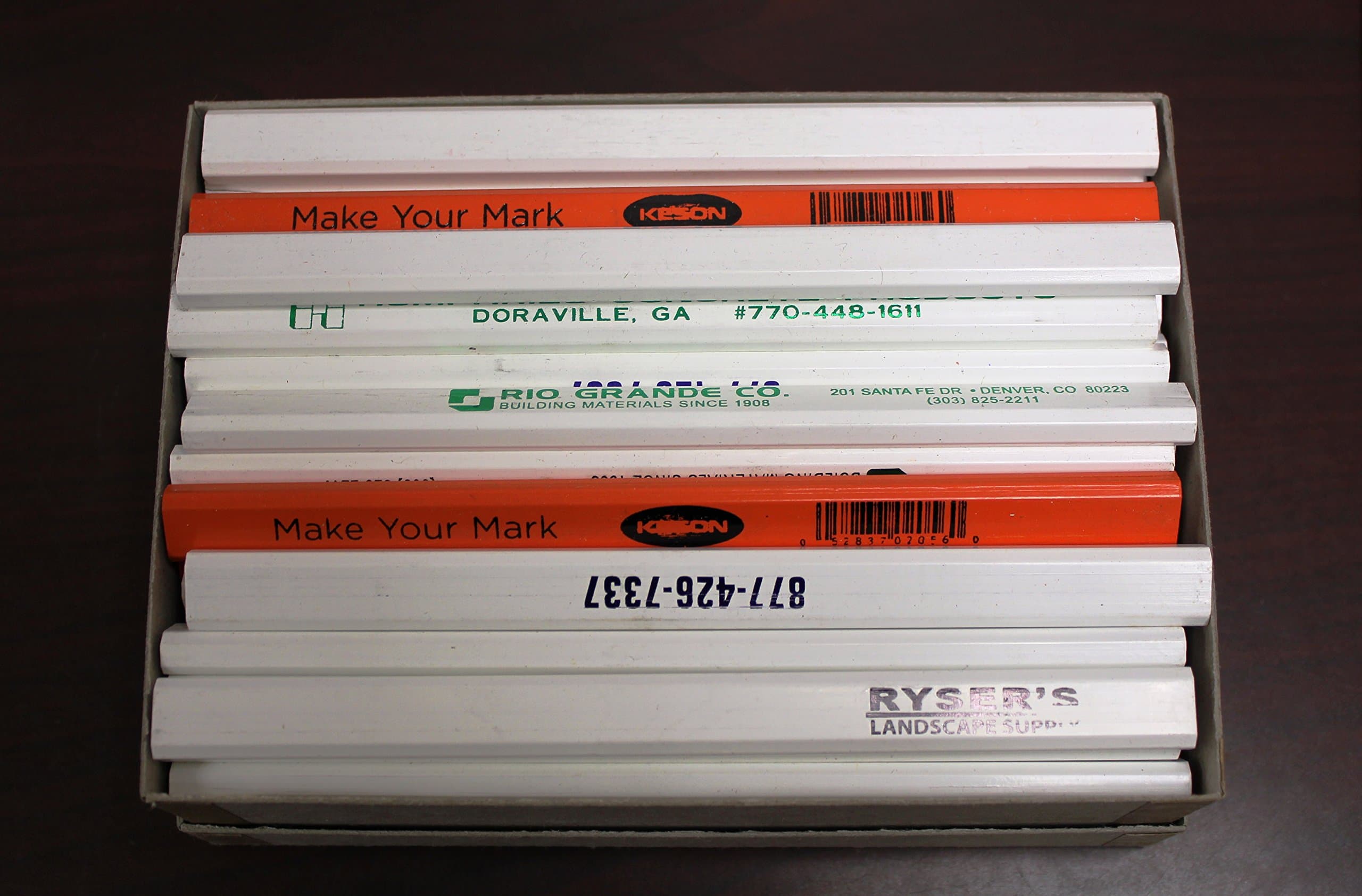 ROBCO Red Lead Carpenter Pencils Box of 72pcs Factory Misprints-Writes on Wet Tile