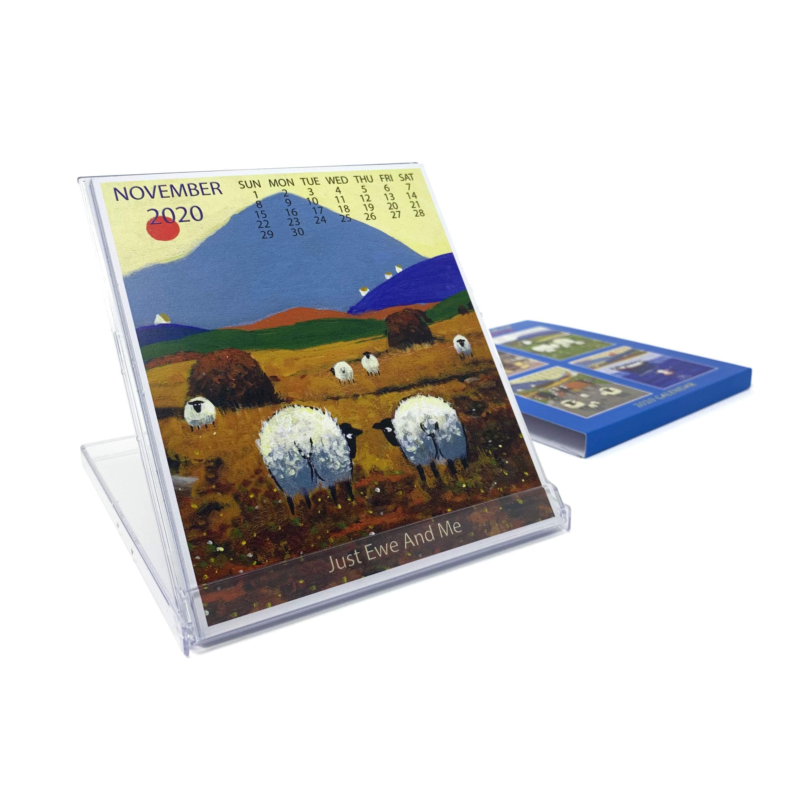 2020 Desk Desktop Calendar by Thomas Joseph - Featuring Whimsical Sheep, Highland Cows and Puffins