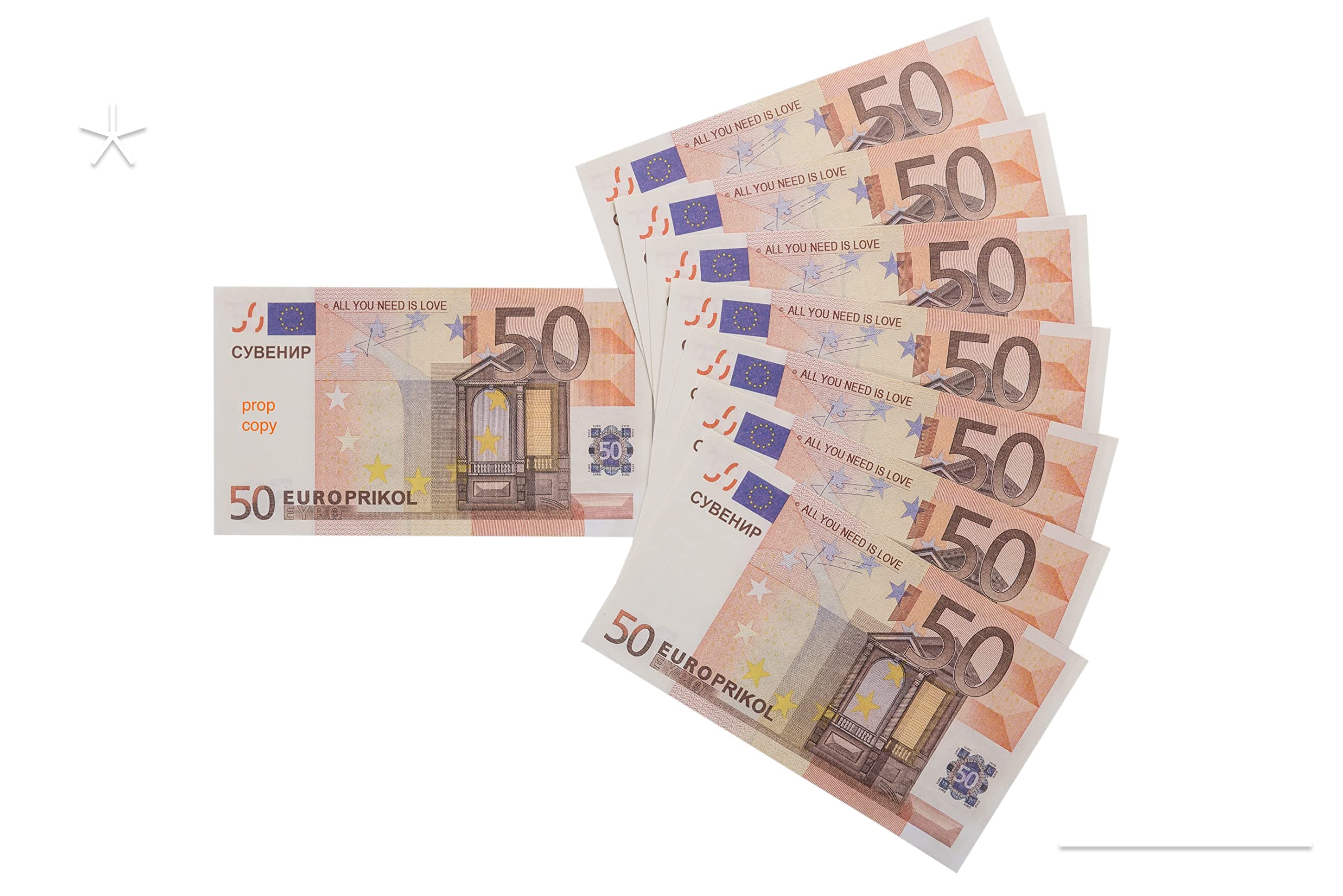 Copy 50 Euro Bills, Prop Money 100 Pcs for Movie, Play Money for tabel Game