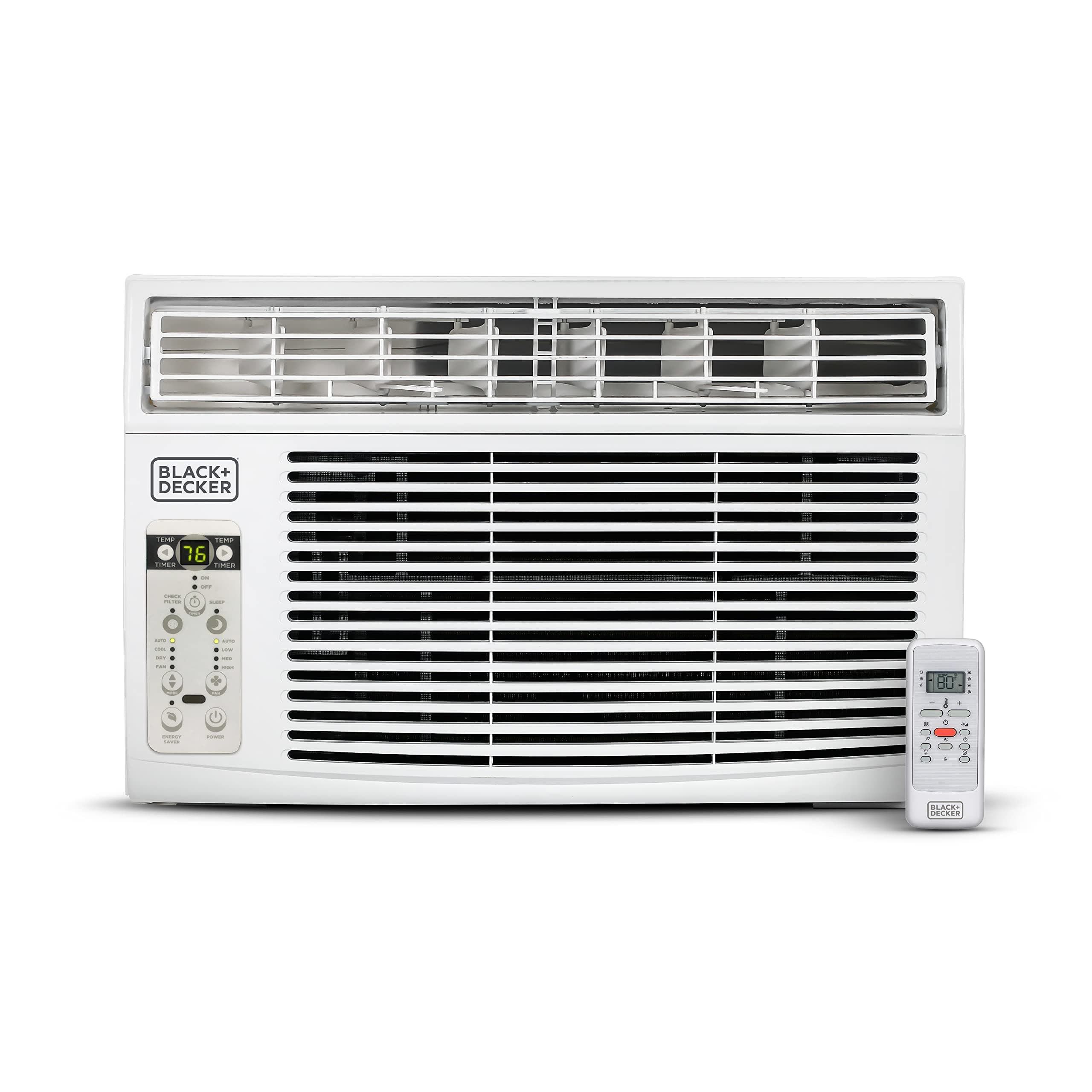 BLACK+DECKER BD06WT6 Window Air Conditioner with Remote Control, 6000 BTU, Cools Up to 250 Square Feet Energy Efficient, White