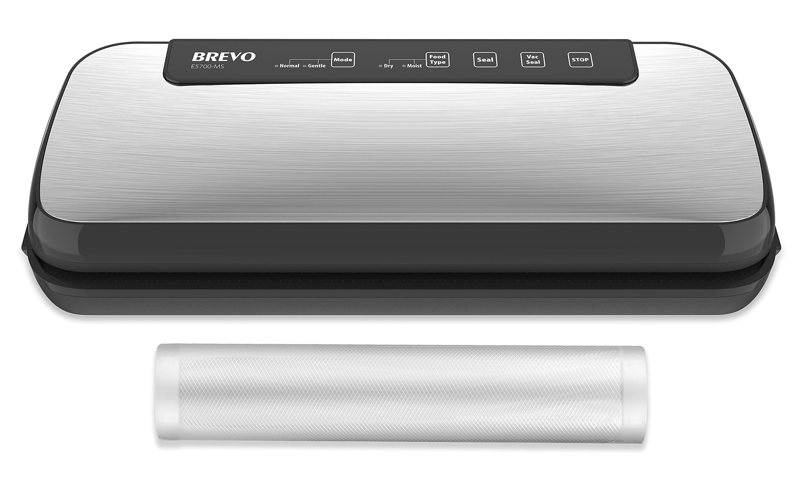 Automatic Vacuum Sealer Moist & Dry Food Sealing Machine with Roll Bags Starter Kit Air Suction Hose, E5700-MS Pro