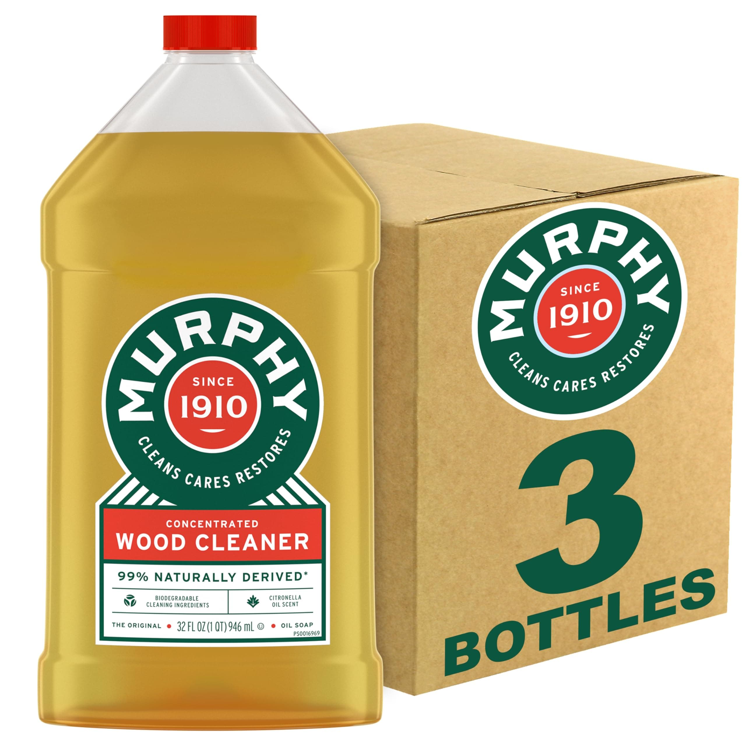 Murphy Oil Soap Wood Cleaner, 32 Fluid ounce (Pack of 3)