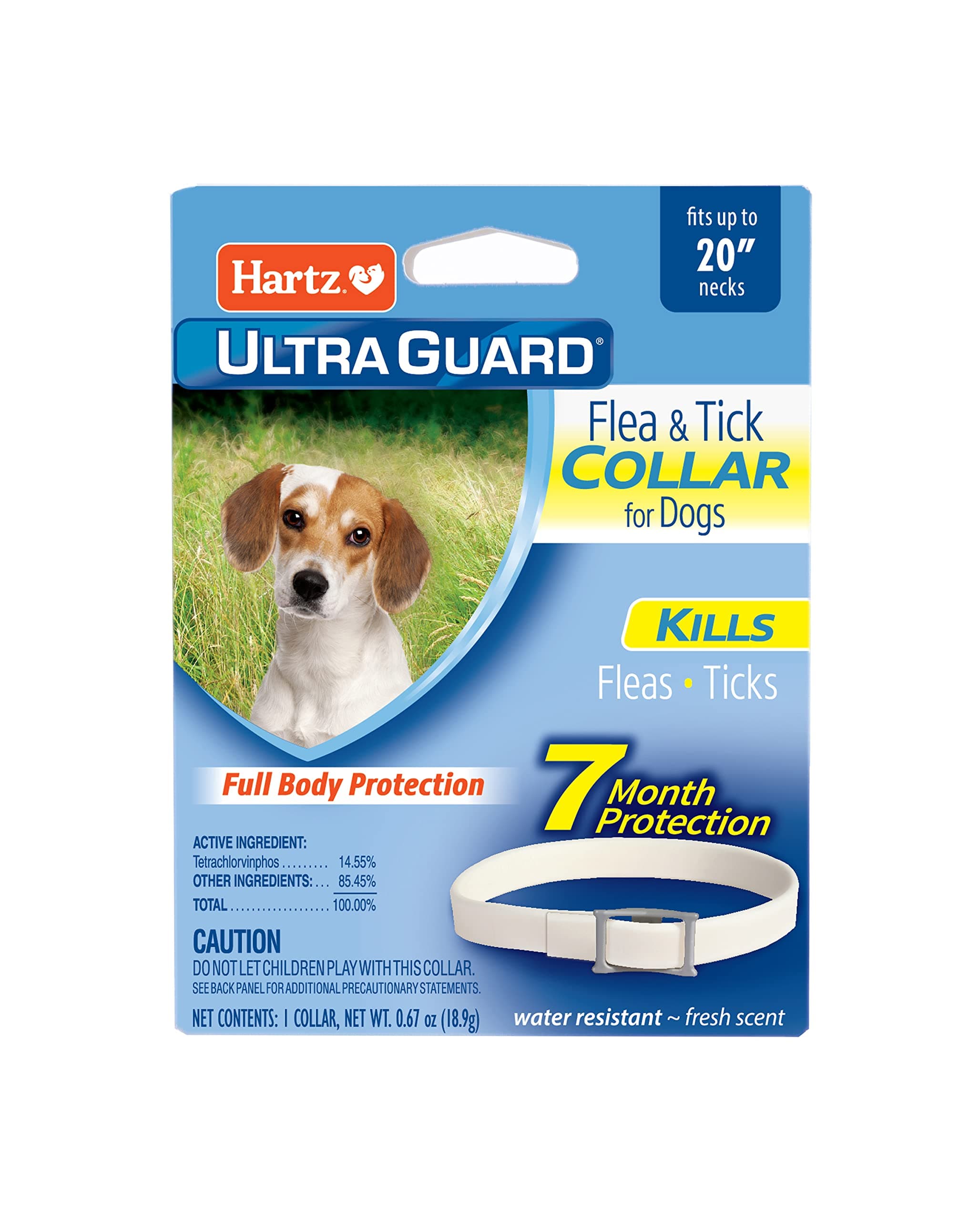 UltraGuard Flea & Tick Collar for Dogs and Puppies - 20" Neck, 7 Month Protection