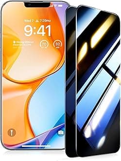 UltraGlass Ultra 9H+ Glass for iPhone 13 Pro Max Privacy Screen Protector [No.1 Military Grade Shatterproof & 100% Anti Spy] Glass Privacy Screen iPhone 13 Pro Max Tempered [Longest Durable],2 Pack