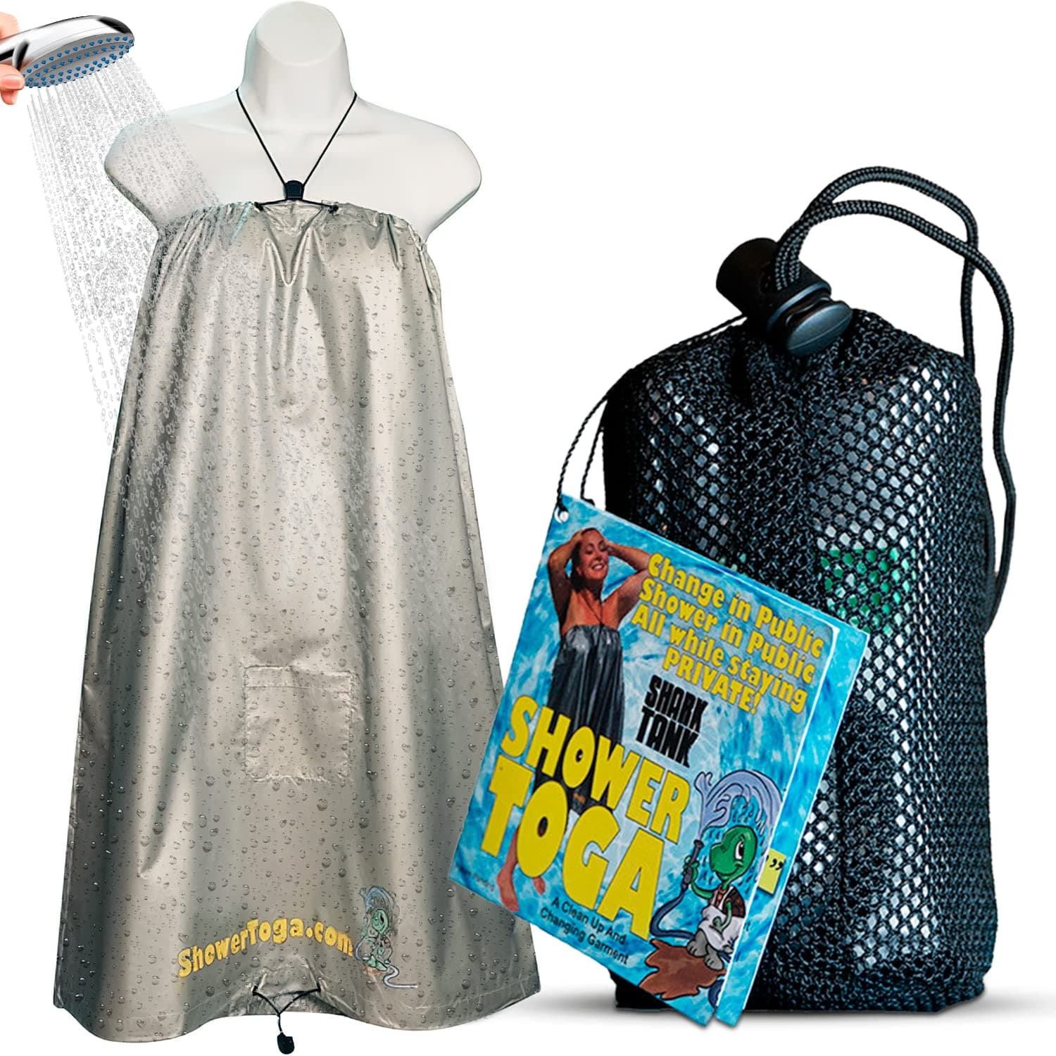 Shower Toga - Wearable Shower Garment, Privacy RV & Camping Shower, Surf Poncho, Shower Tent, or Portable Changing Room