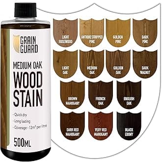– Wood Stain Water Based | Medium Oak | 500ml | Interior Furniture Stain | Light & Dark Stains | Eco-Friendly & Non-Toxic Wood Dye | Easy Application | Quick Dry & Low Odour