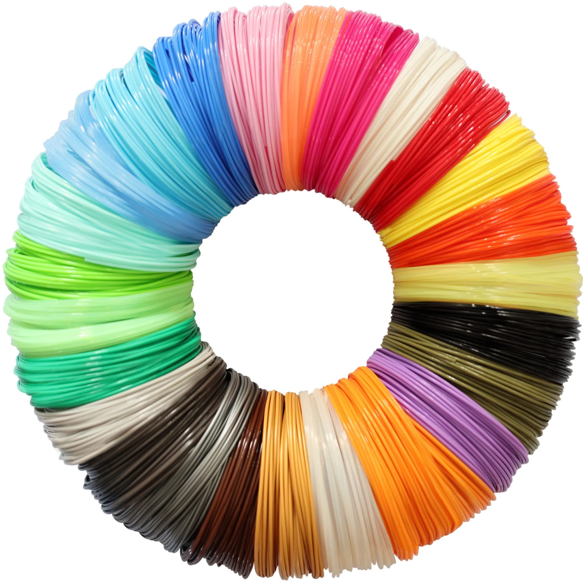 DO3D25 Colors 3D Pen PLA Filament Refill, 1.75mm, 250 Feet Total, Compatible with MYNT3D / SCRIB3D
