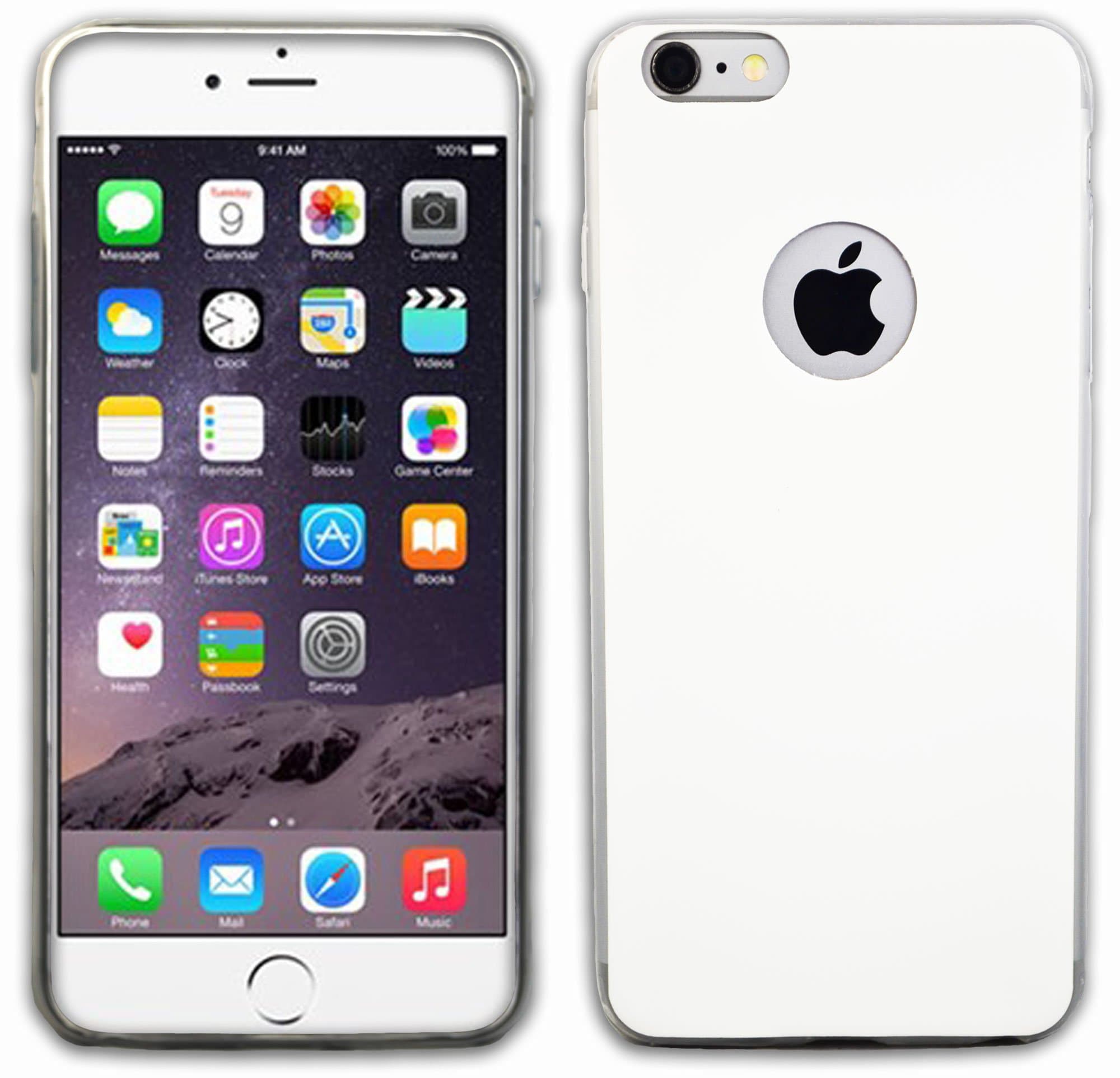 Maxessory Form Fit Series White Matte Slim Hard Flexible Silicone Skin Cover for Apple iPhone 6 6S Plus Case (5.5")