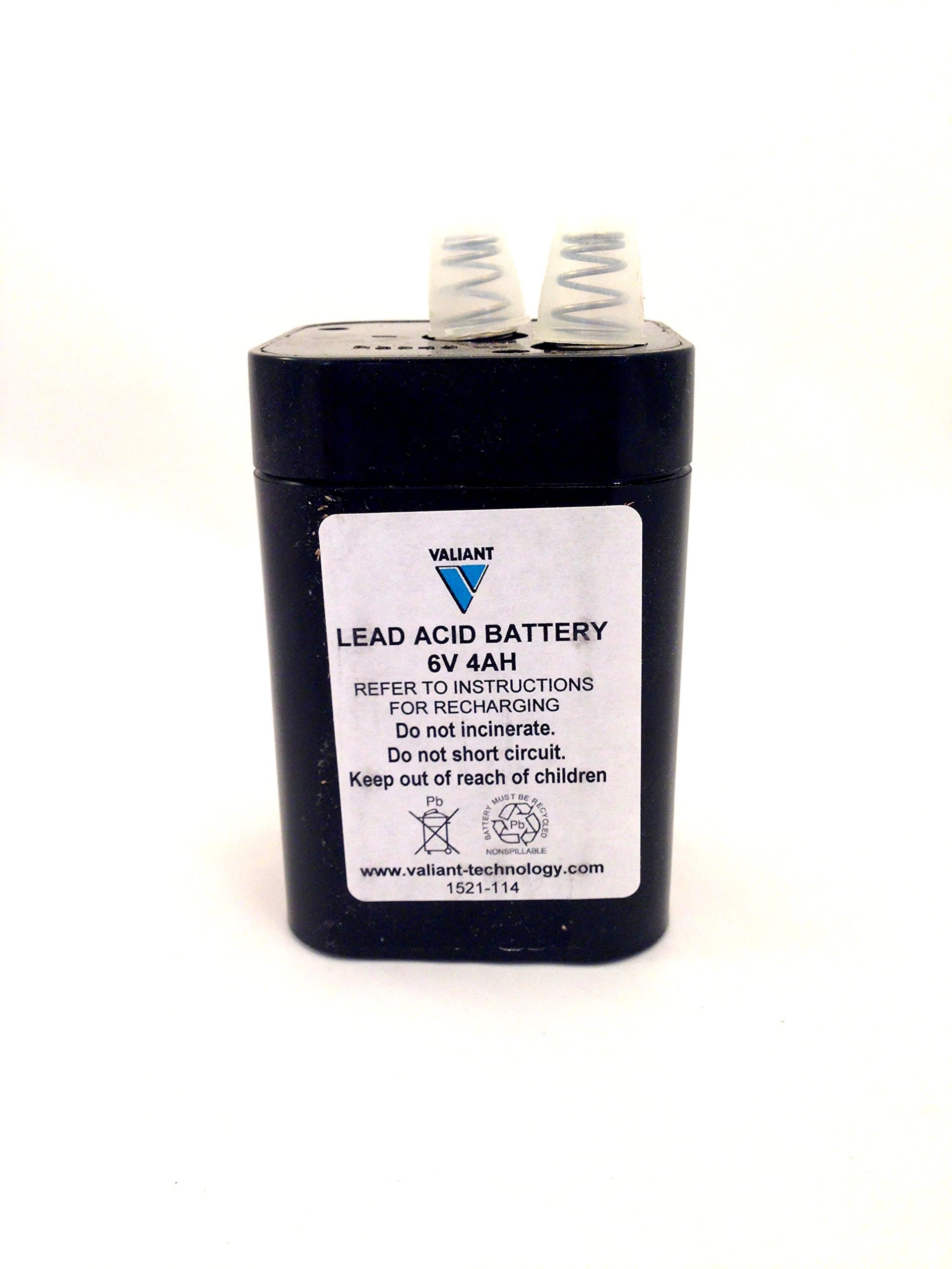 2 Roamer Rechargeable Batteries 6-Volt 4-Ah Lead Acid Lantern Batteries 1521-114 (Charge Using Valiant Charger Unit Only)