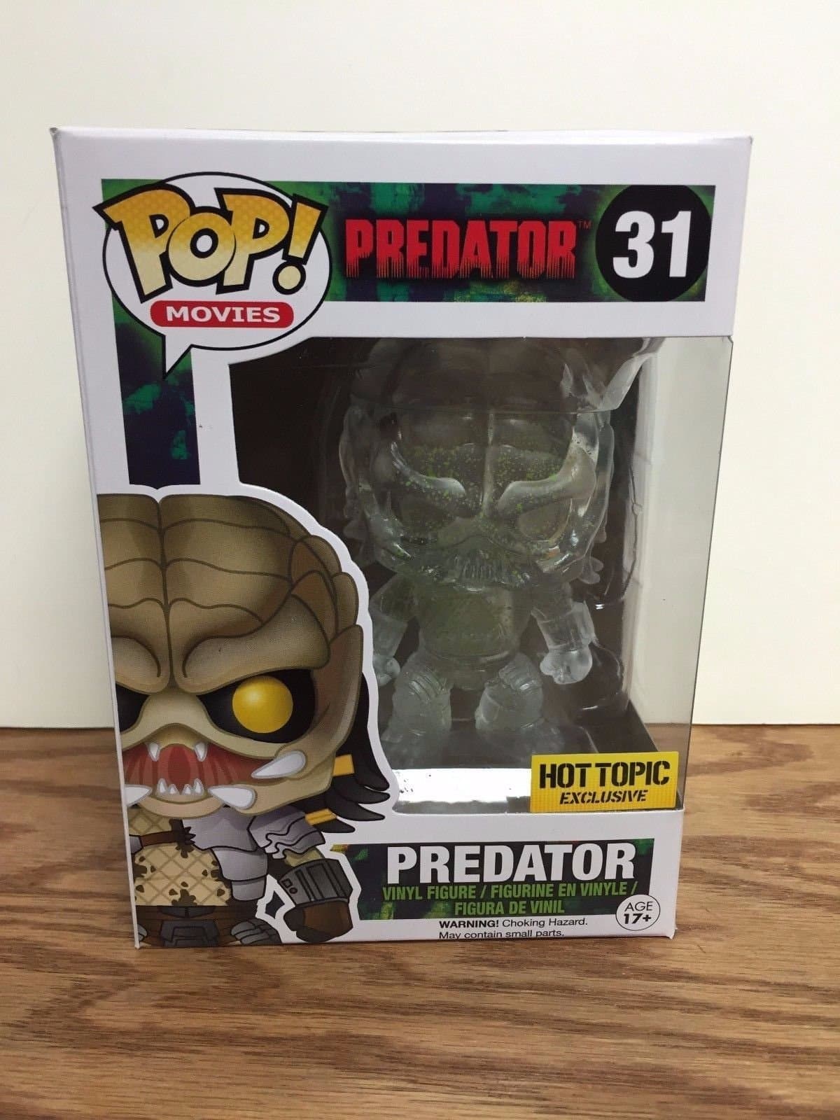 Funko Pop Movies Predator Clear Green Blood Splatter Hot Topic Exclusive #31 Vinyl Figure