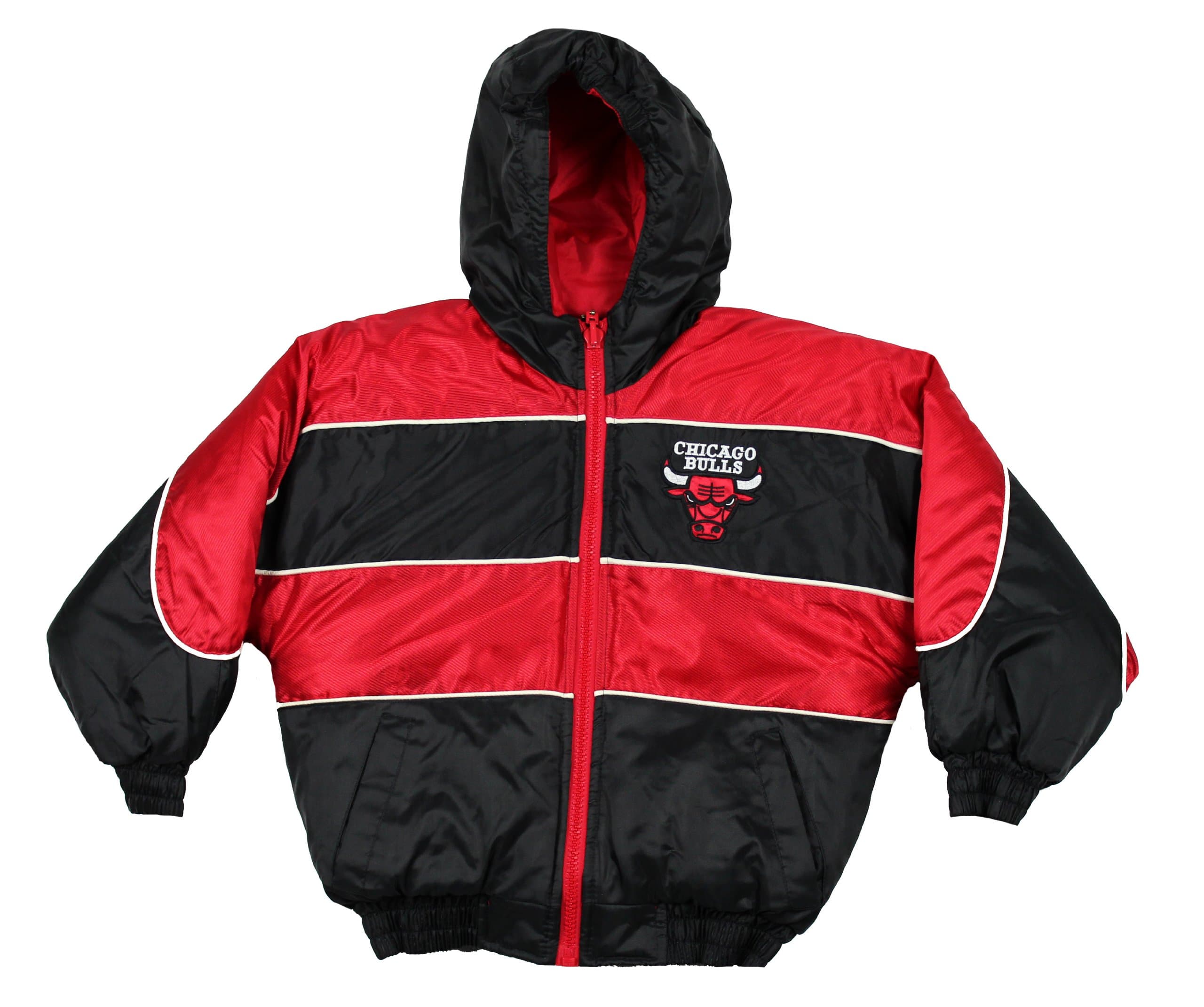 Proplayer Jr. Chicago Bulls NBA Boys Sideline Reversible Coat (Large, Black/Red/White)