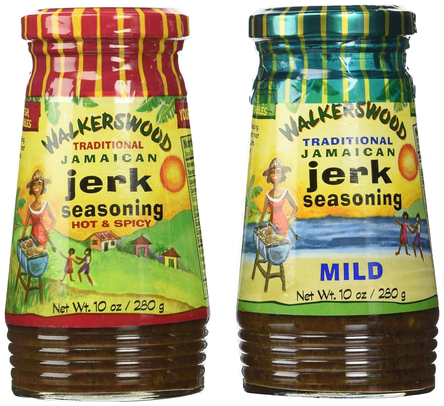 Jamaican Jerk Seasoning Mixed Pack - 10 Oz Each Mild, Hot & Spicy