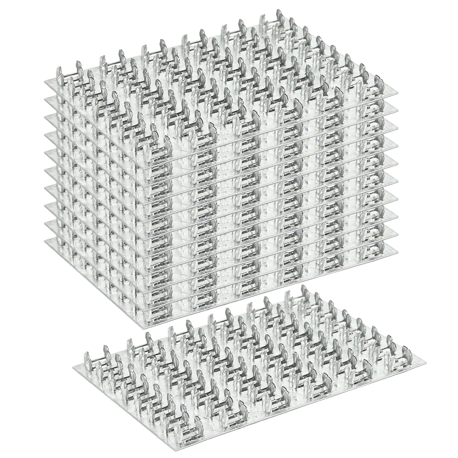 10 Pcs Truss Plates 4x6 Inch, Pronged Truss Mending Plate with Nail Teeth, Mending Plates for Wood Trusses Construction