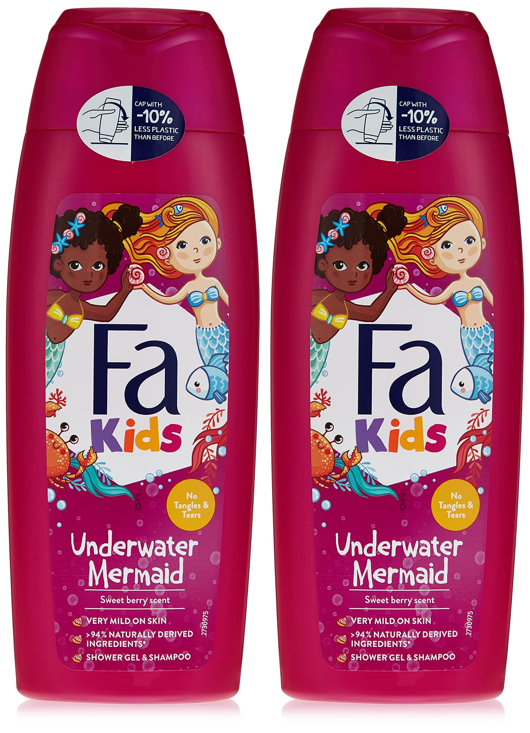 Fa Shower Gel Kids Mermaid 250ml, Pack of 2, 1.0 count, 1