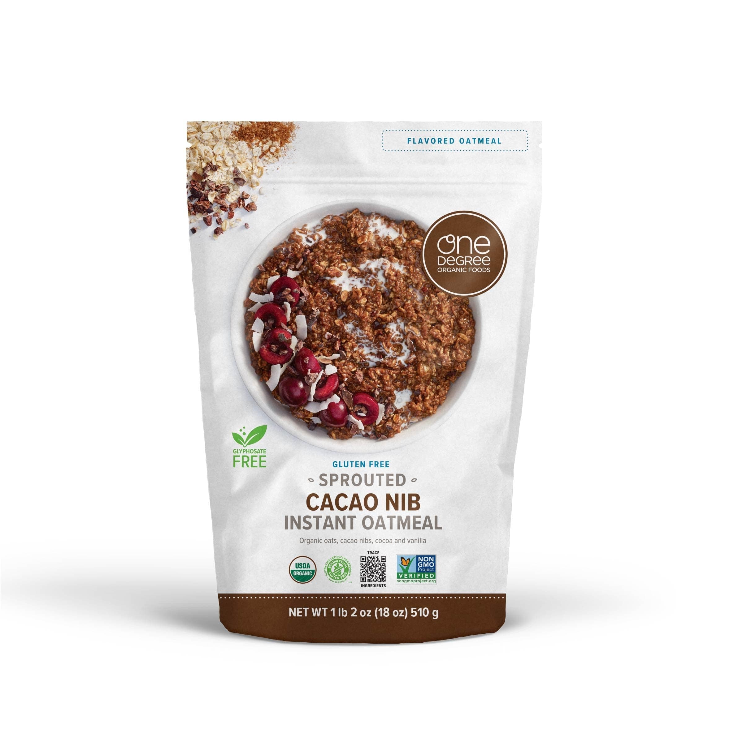 Hot Cereal FLV Cacao Nib Organic USA (18oz) (Case6)