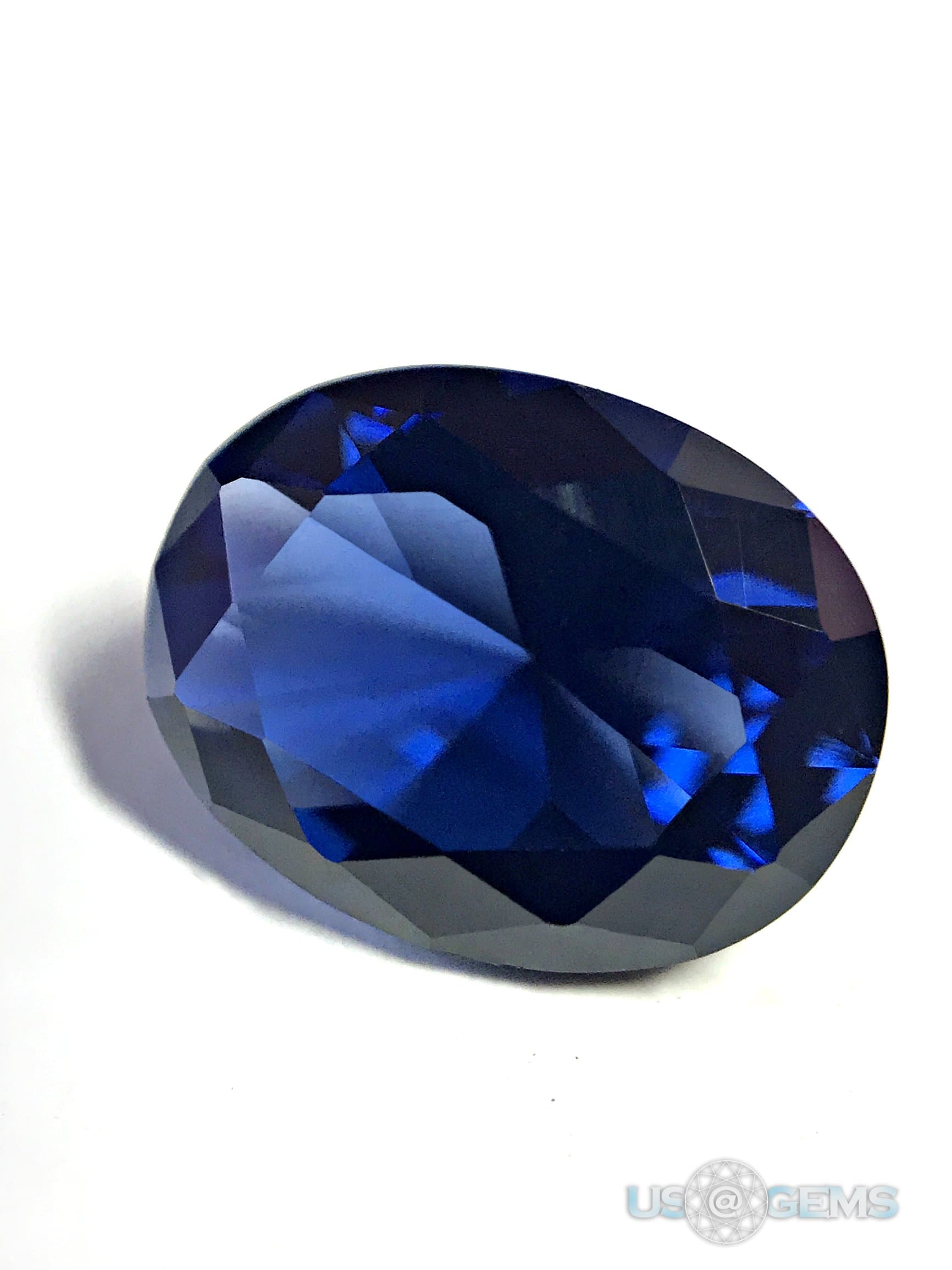 Sapphire Violet-Blue #121/2. Oval 9x7 mm. 1,7 ct. SIAMITE Created Gemstone. US@GEMS