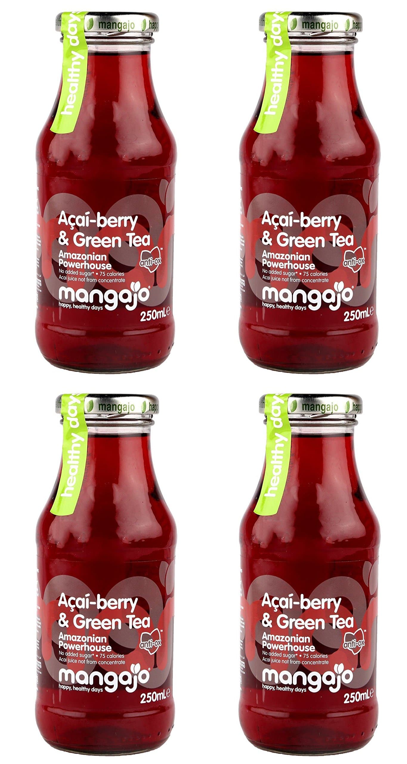 Mangajo | Acai Berry & Green Tea Drink | 4 X 12 X 250Ml