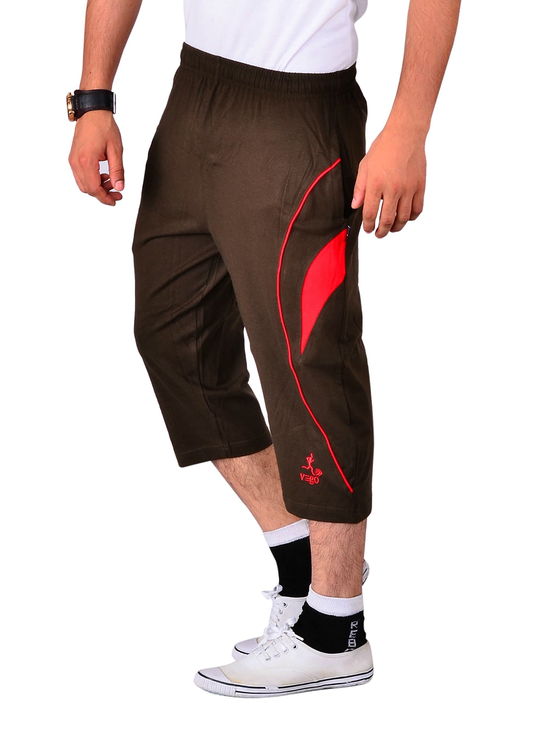 Sponsored Ad - VEGO Mens Cotton Three by Fourth, 3/4, Capri, Three Quarter
