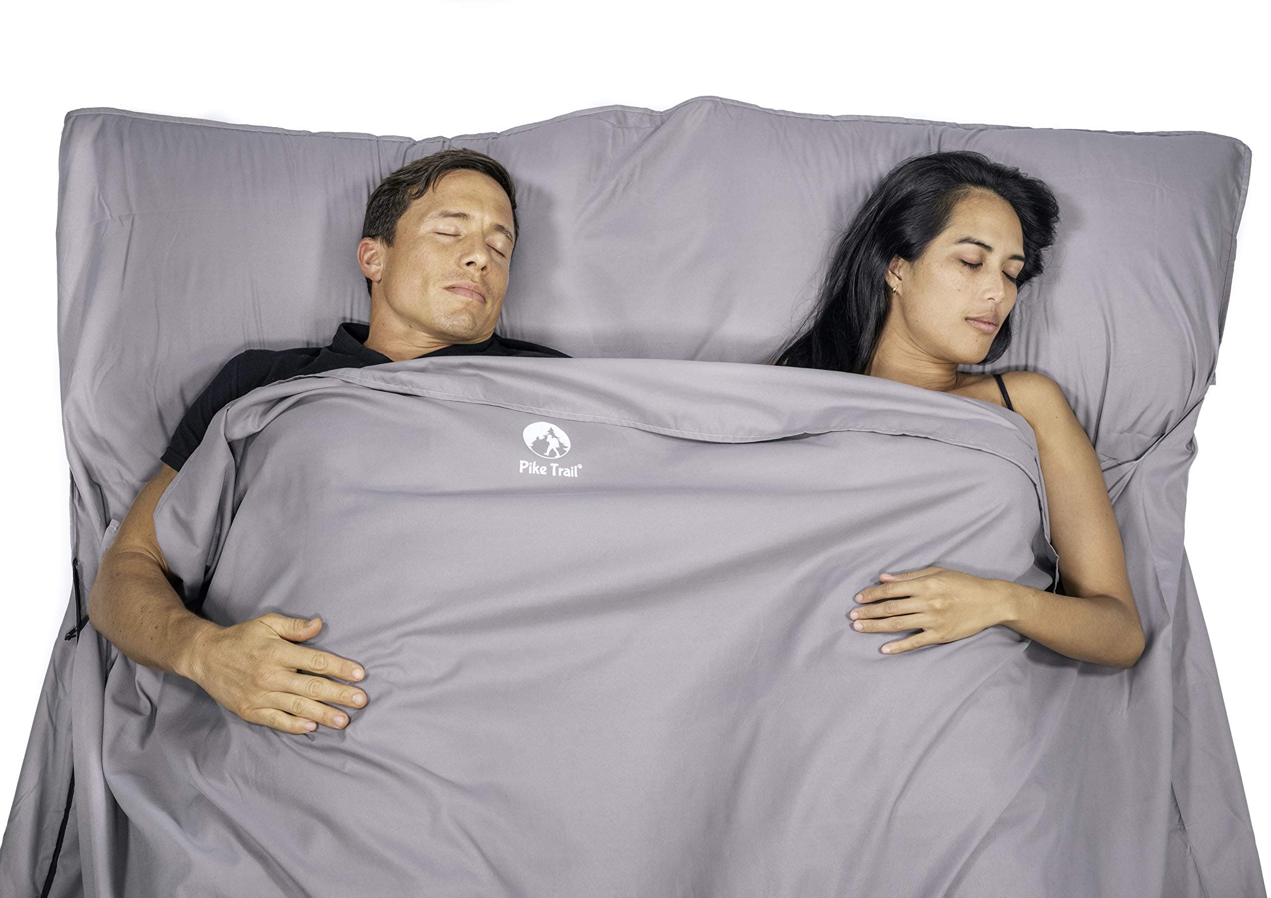 Pike Trail Sleeping Bag Liner – Travel and Camping Sheet, Lightweight and Compact Insert with Full Length Zipper and Guarantee