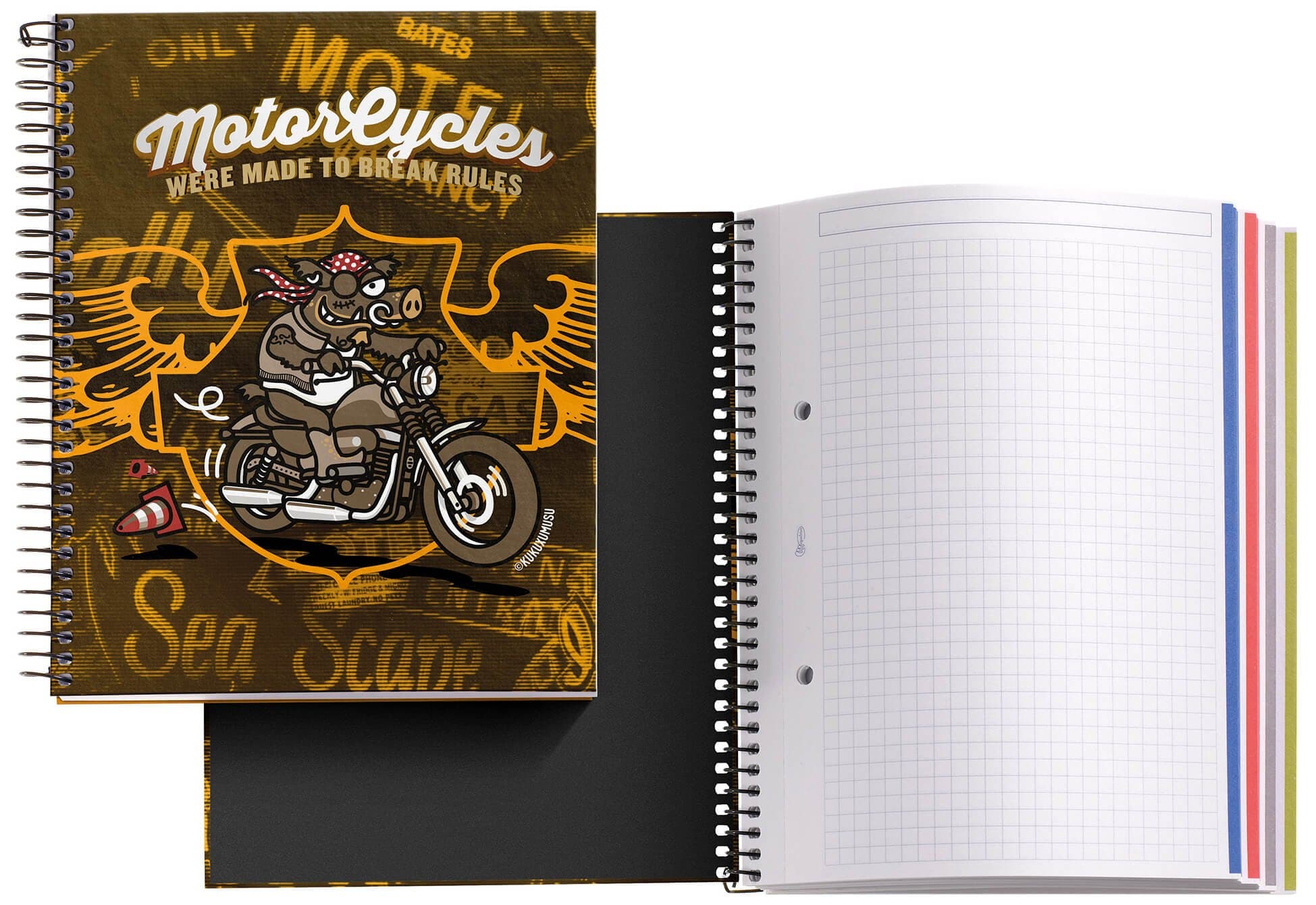 Miquelrius Notebook A4 Grid Boar Davidson