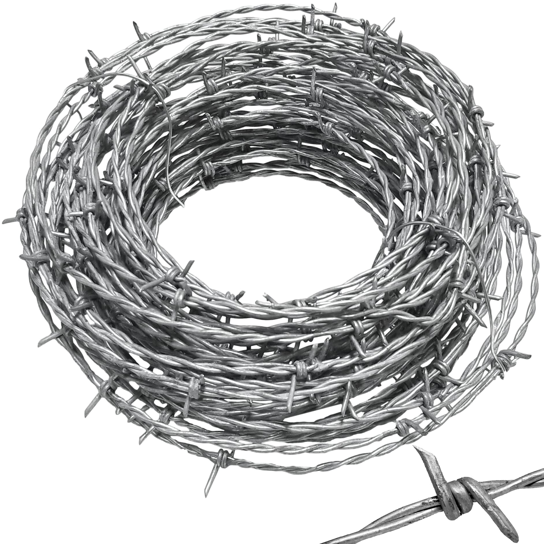 Real Barbed Wire 60ft 15.5 Gauge - Great for Crafts, Fences, and Critter Deterrent