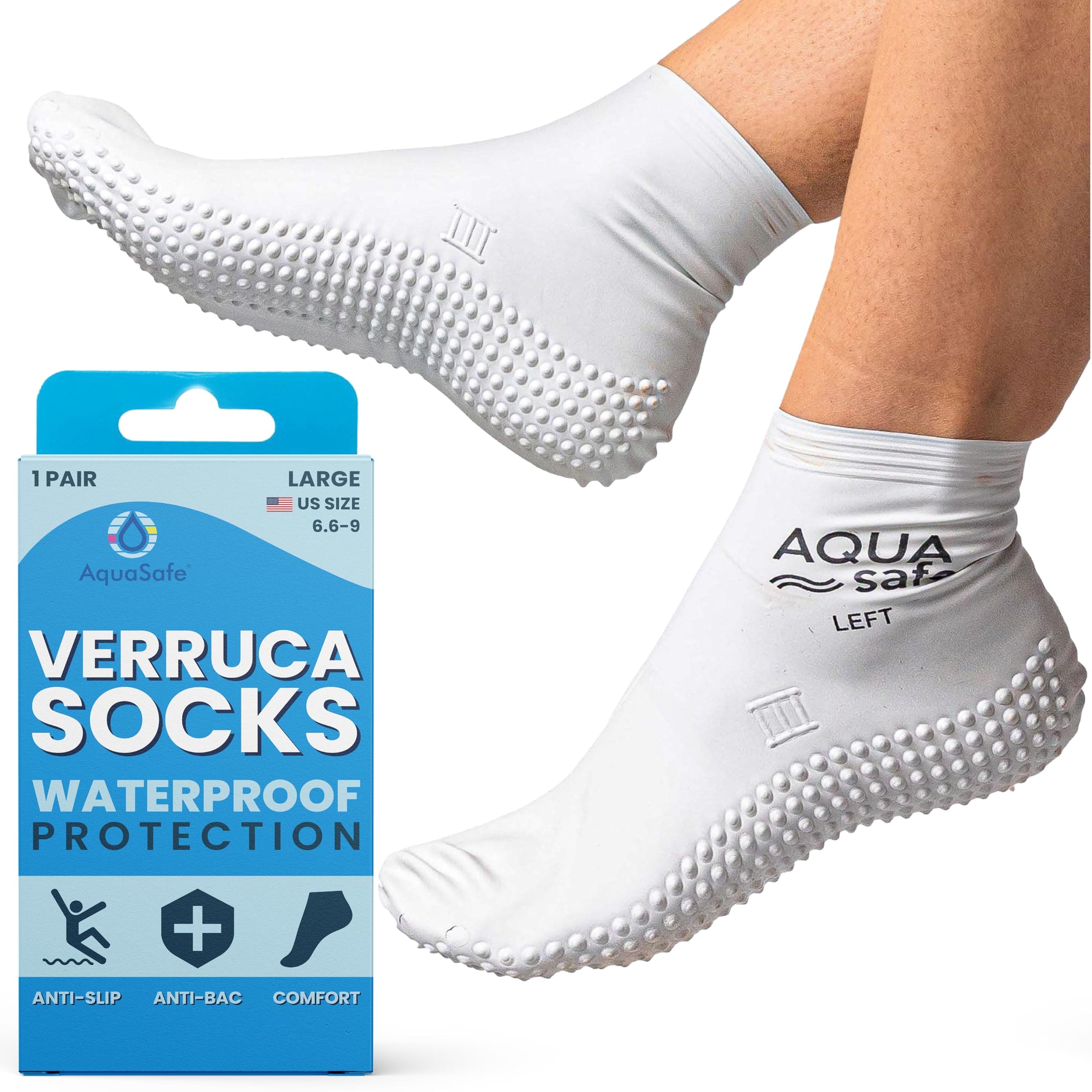 Latex Swim Water Socks for Adults and Kids - Unisex Swim Aqua Socks for Protection Against Verrucas