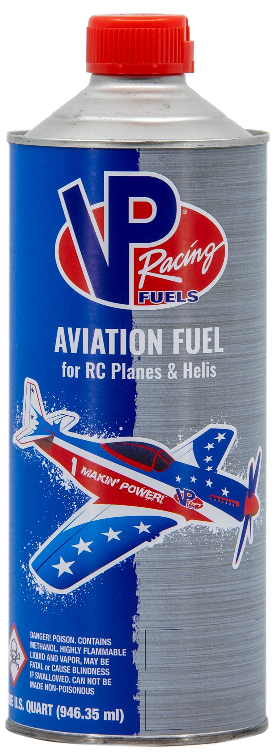VP Racing Fuels PowerMaster Powerblend 10% Airplane Fuel (17% Castor/Synthetic Oil Blend) Quart