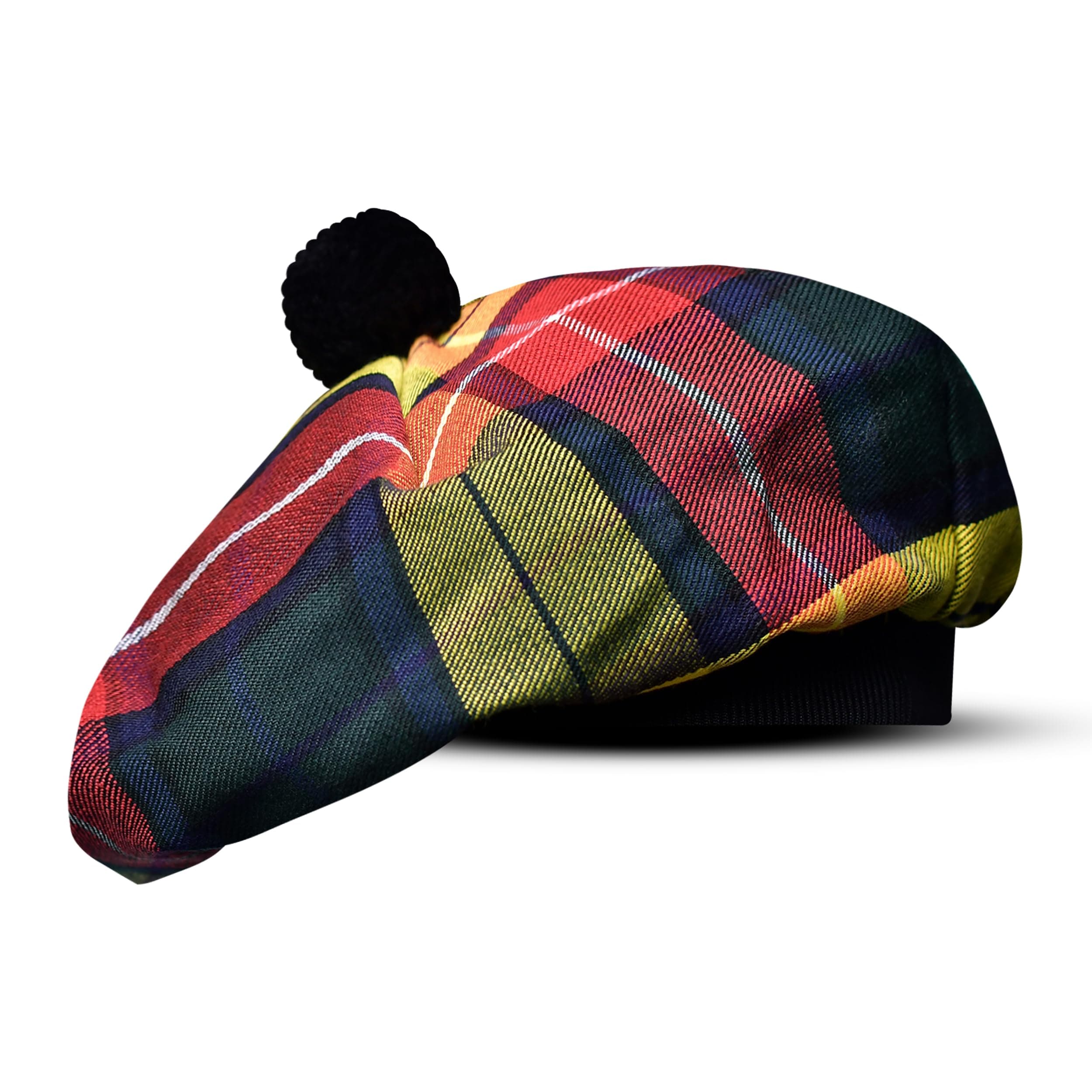 Scottish Hat Tam o Shanter Scottish Bonnet Tartan hat Acrylic Wool with pompom