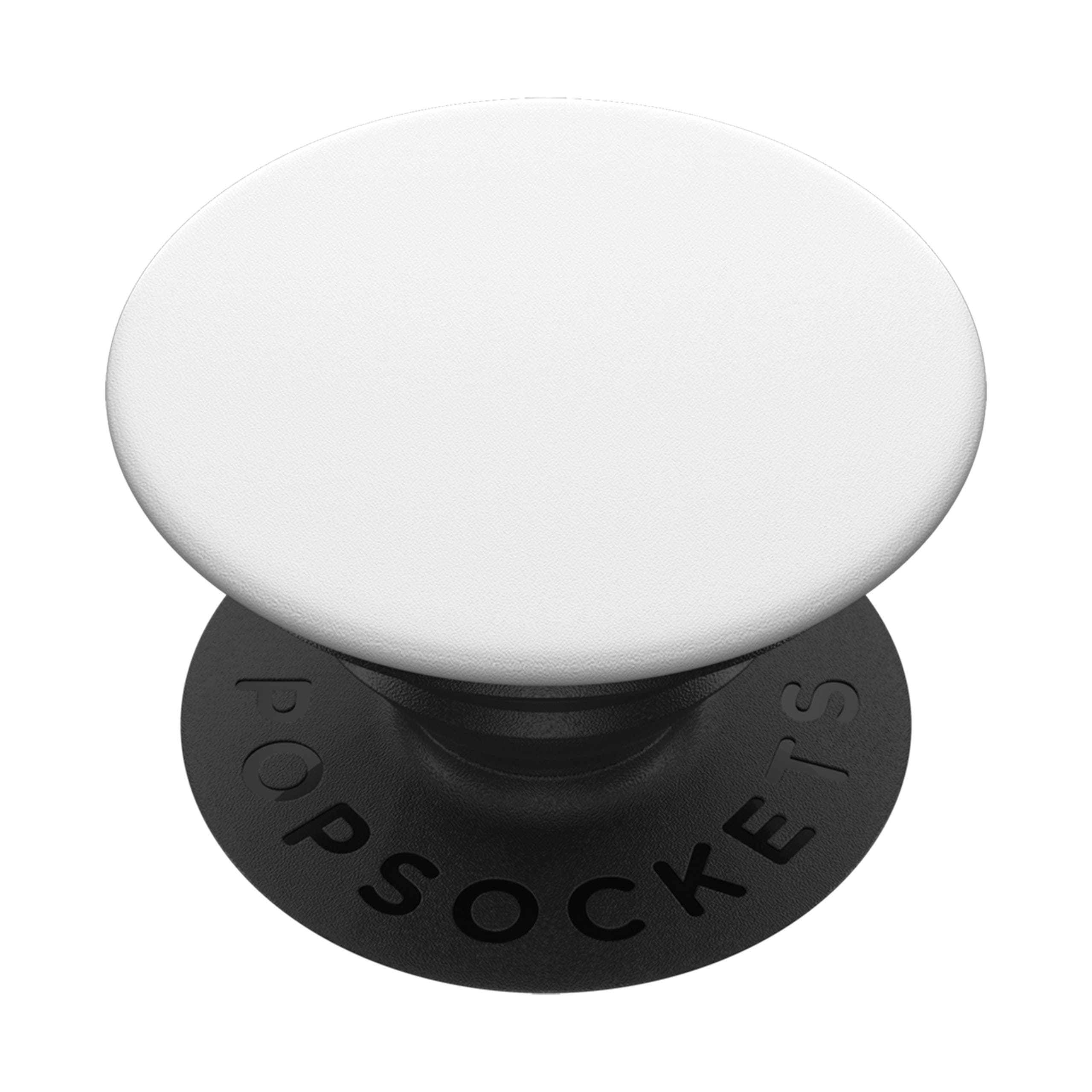 PopSockets: PopGrip with Swappable Top for Phones and Tablets - White on Black